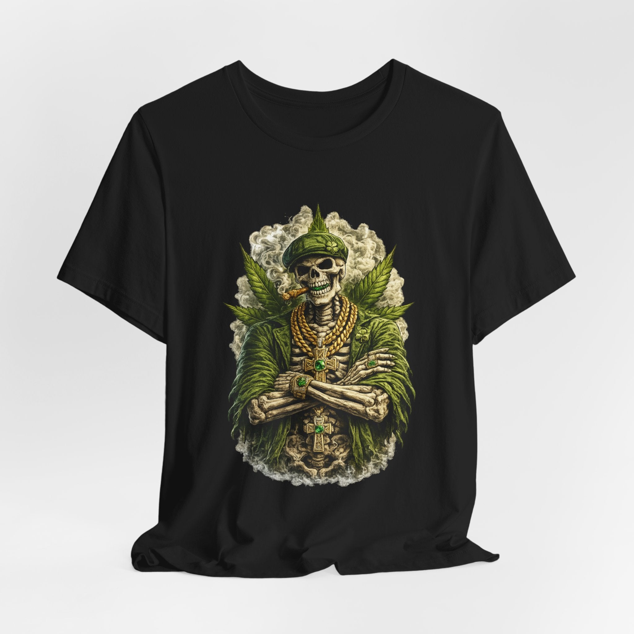 Skeleton King Graphic Tee – Regal Skull Streetwear Tee