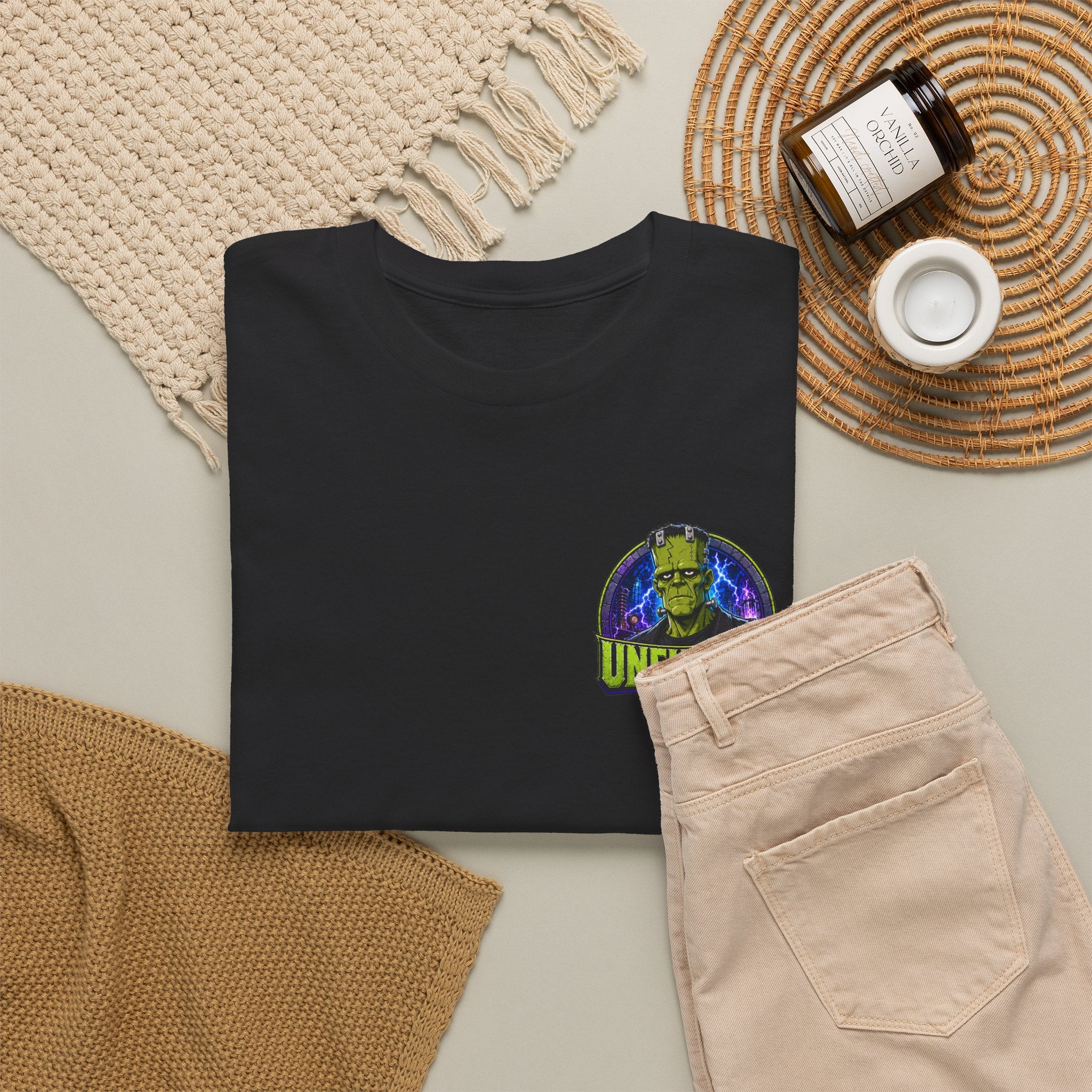 Frankenstein Lab Graphic Tee — "UNFKWTBL" Horror Sci‑Fi T-Shirt