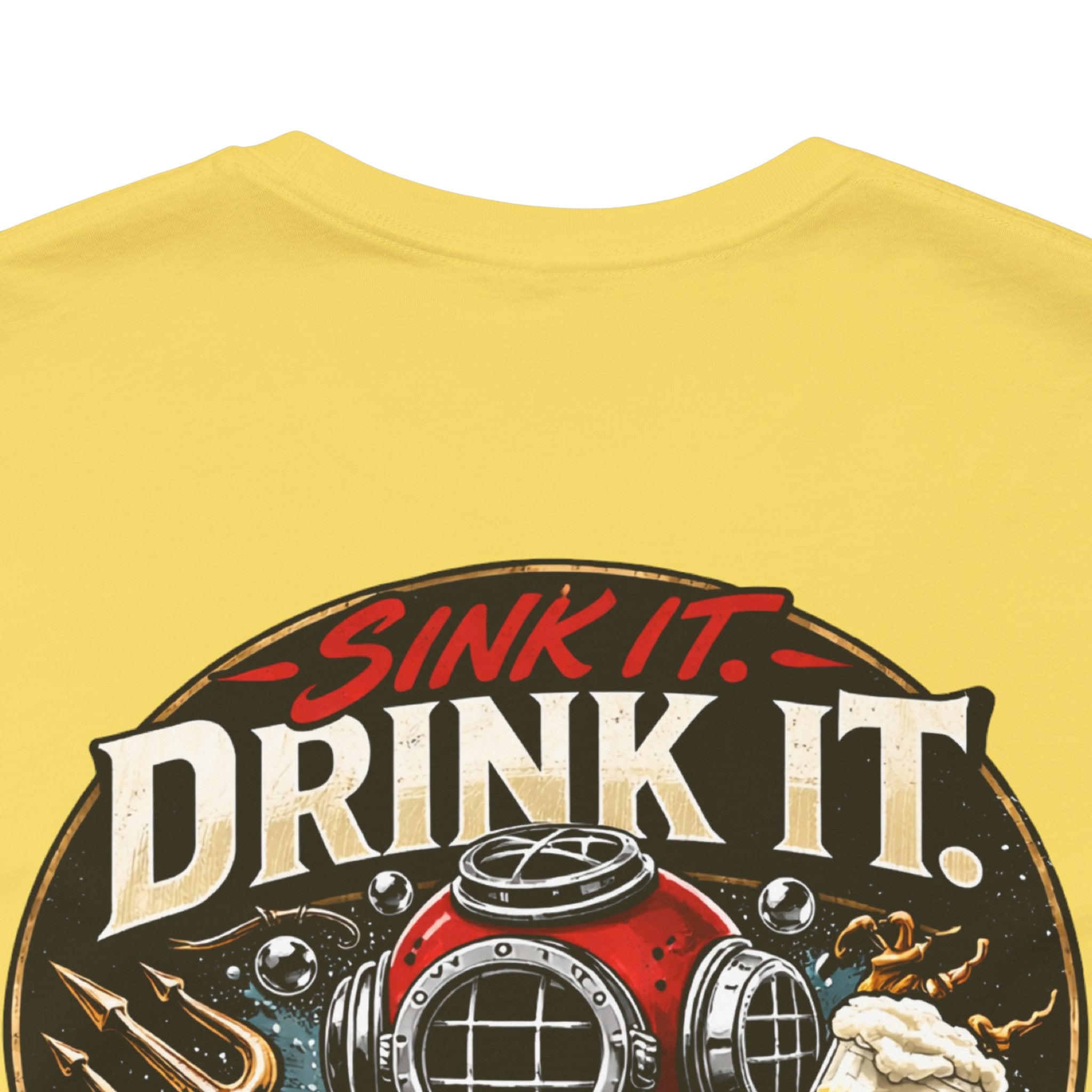 Dive Bar Beer Tee — "Sink It. Drink It. Pressure Builds Legends" Graphic T-Shirt
