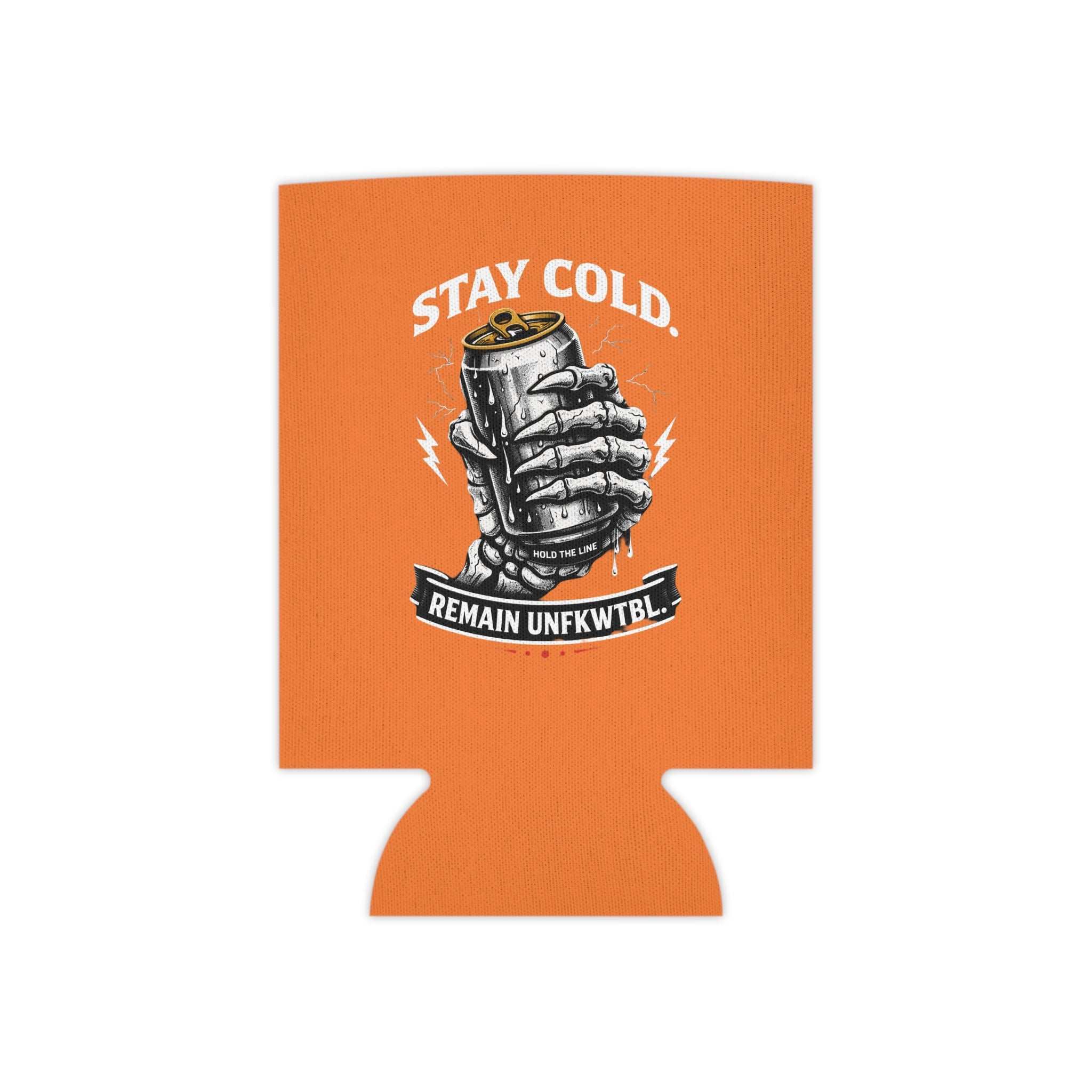 Tropical mermaid can cooler with bold prints and black foam interior for keeping drinks cold