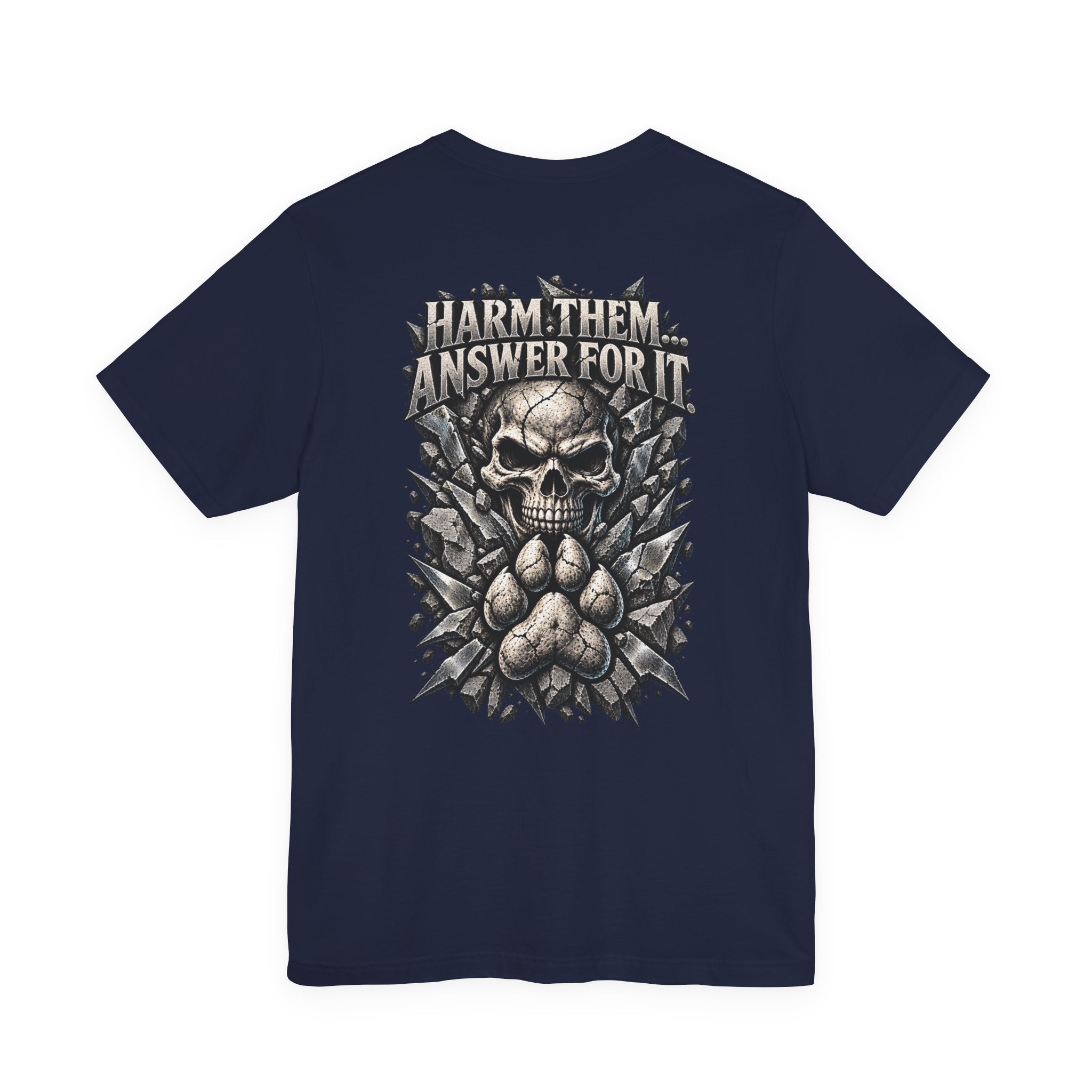 Protect the Innocent Skull Tee — "Harm Them... Answer For It." Statement T-Shirt