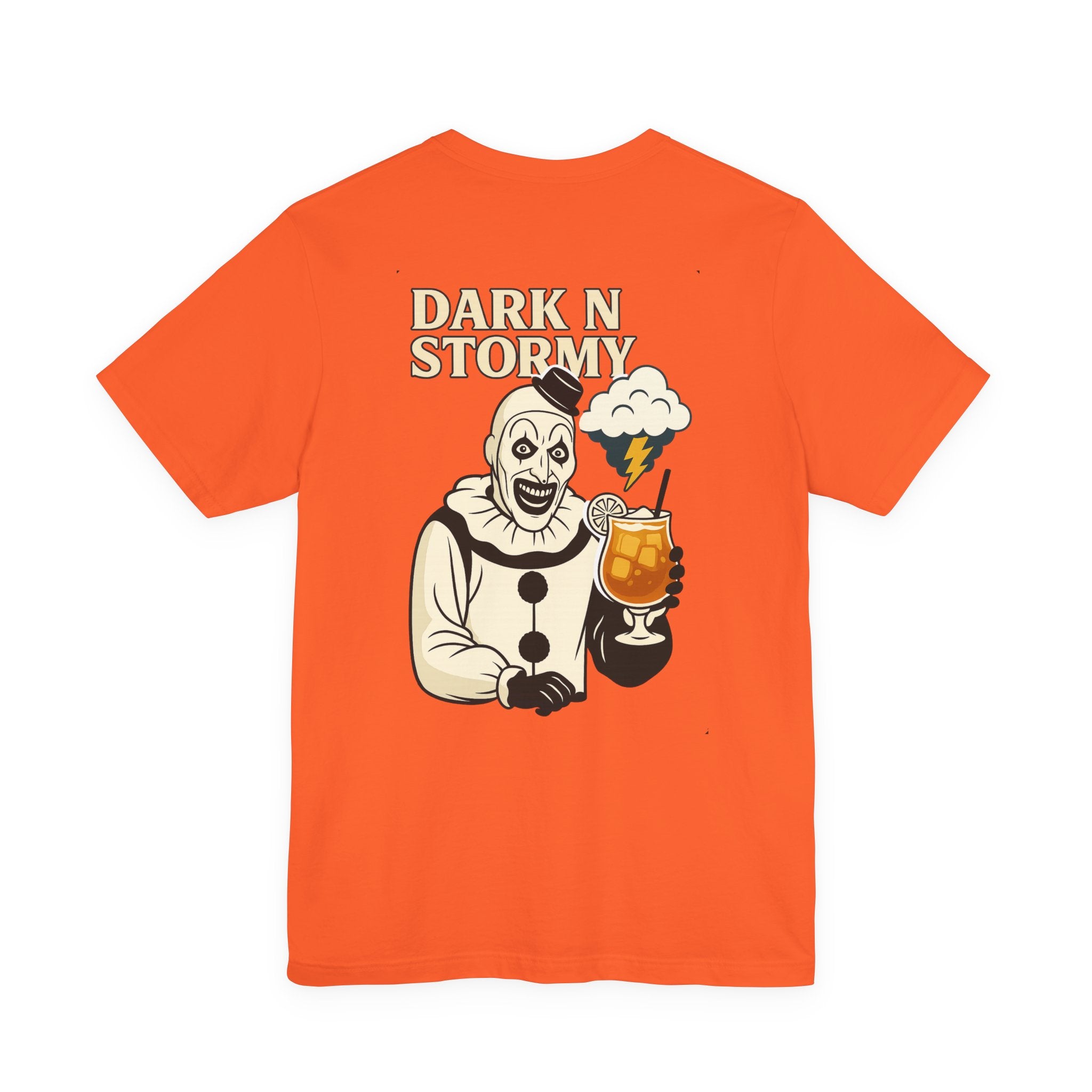 Dark 'N' Stormy Cocktail Tee — Spooky Clown Beach Bar T-Shirt