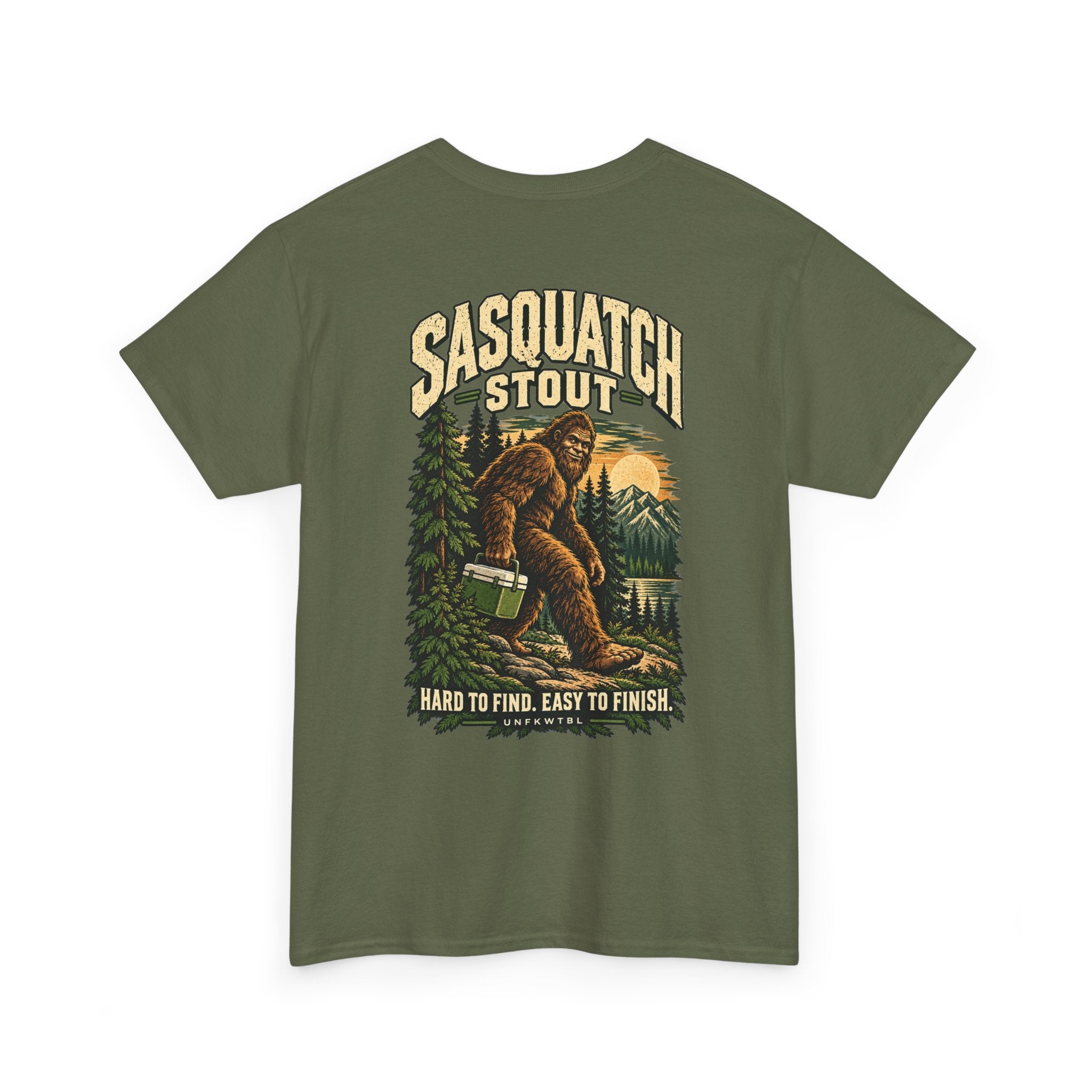Sasquatch Stout Bigfoot Camping T-Shirt