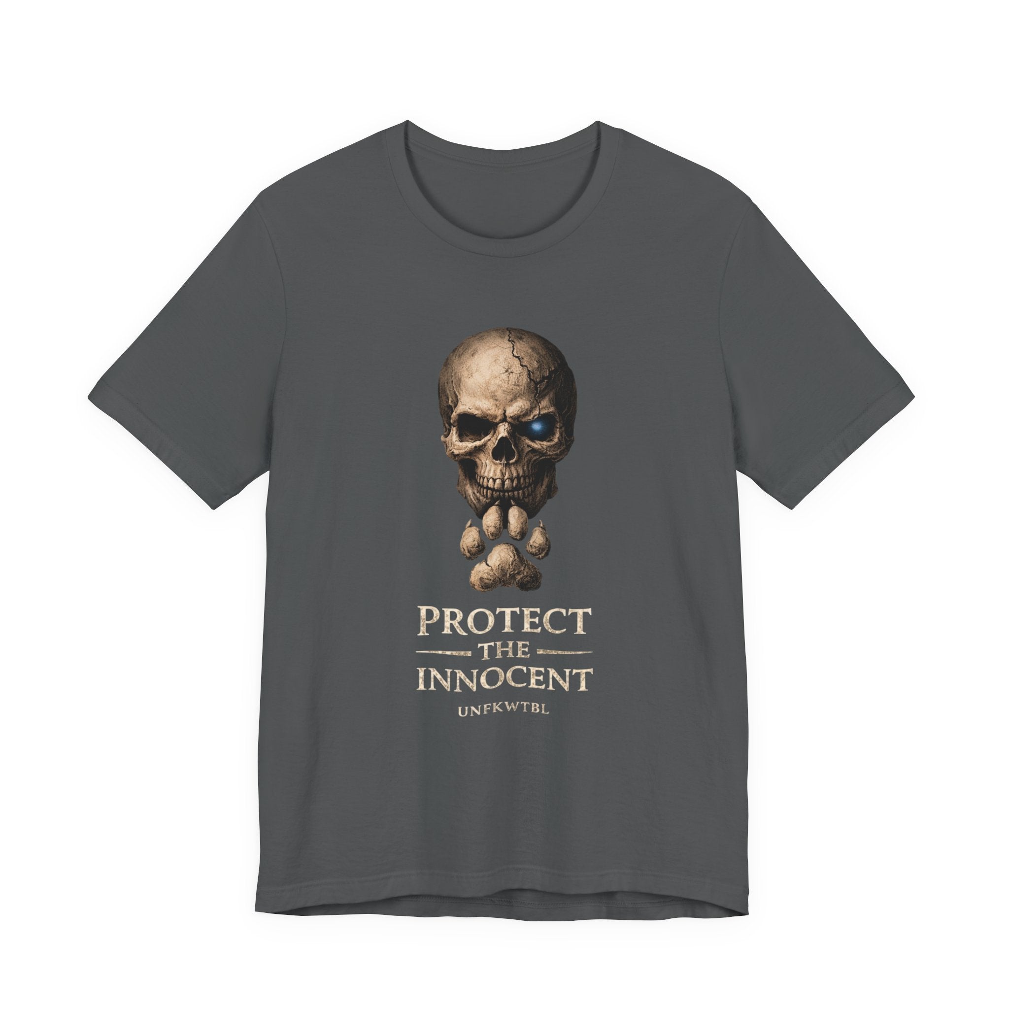 Protect the Innocent Skull Tee — "Harm Them... Answer For It." Statement T-Shirt