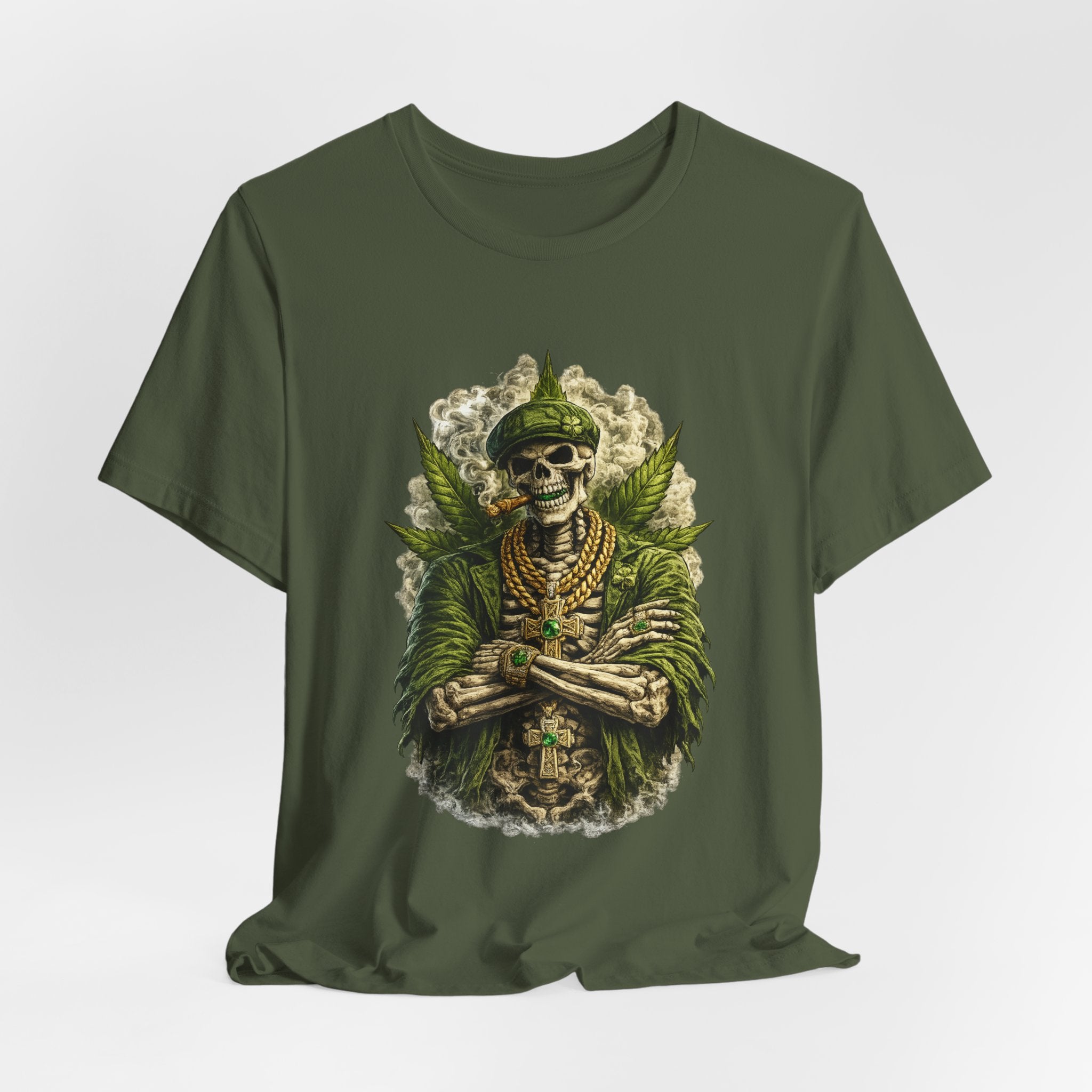 Skeleton King Graphic Tee – Regal Skull Streetwear Tee