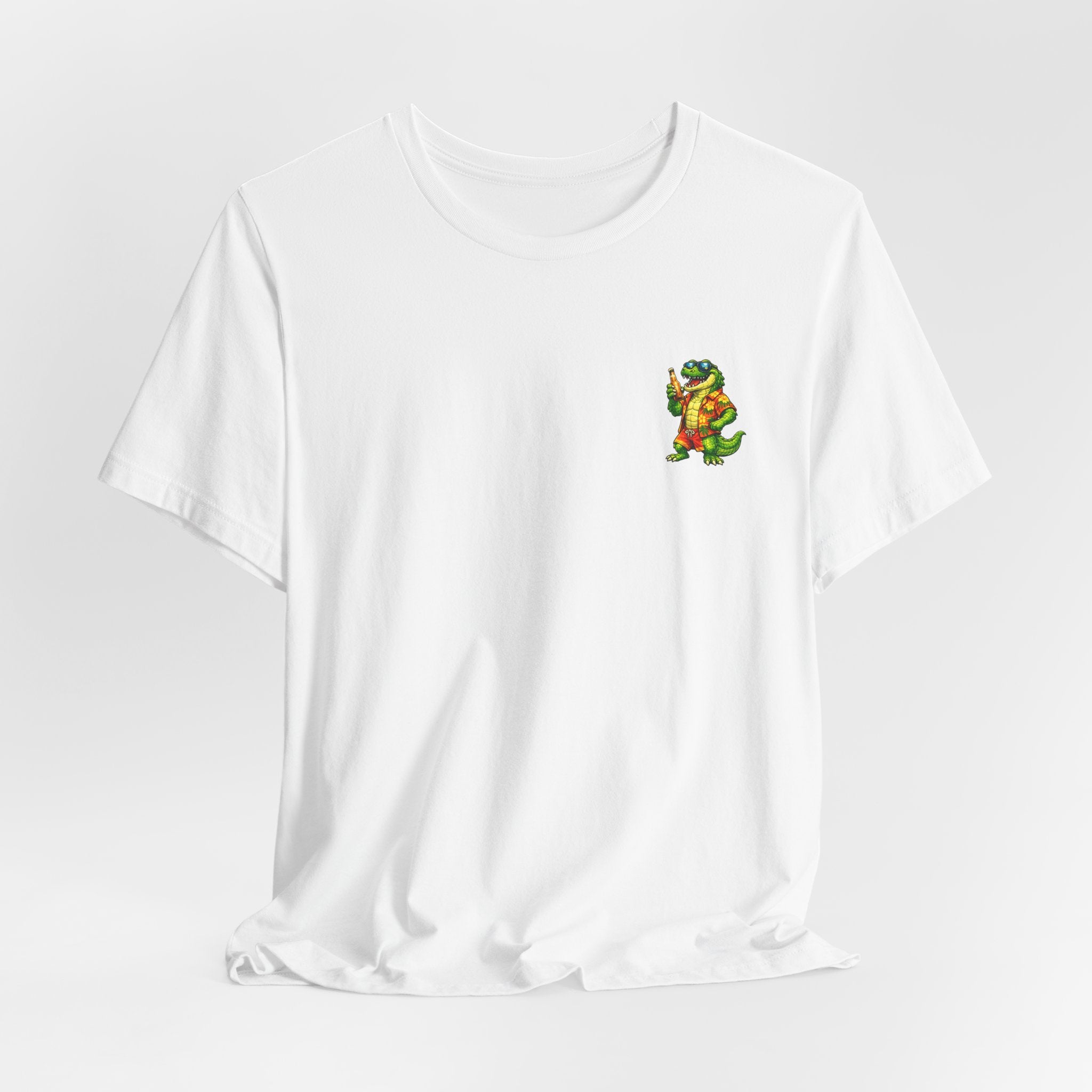 Vacation Party Tee — "This Is Why We Vacation" Tropical Shark & Gator Graphic Shirt