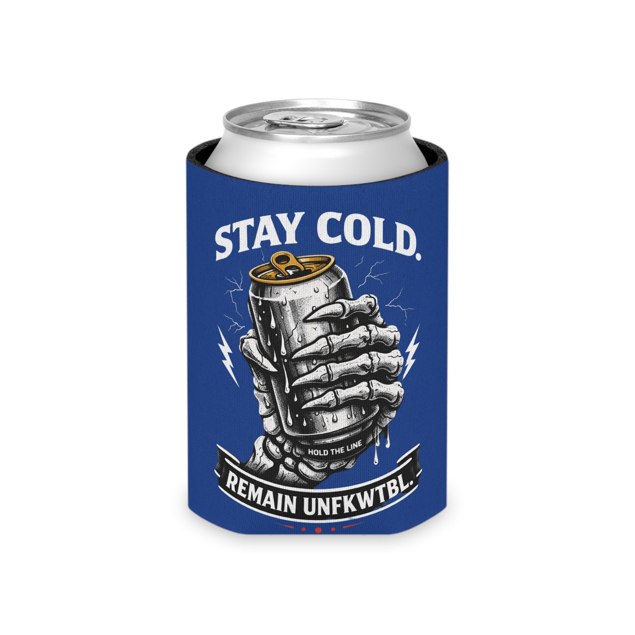 Can Cooler — "Stay Cold. Remain Unfkwtbl." Skull Muscle Car Design