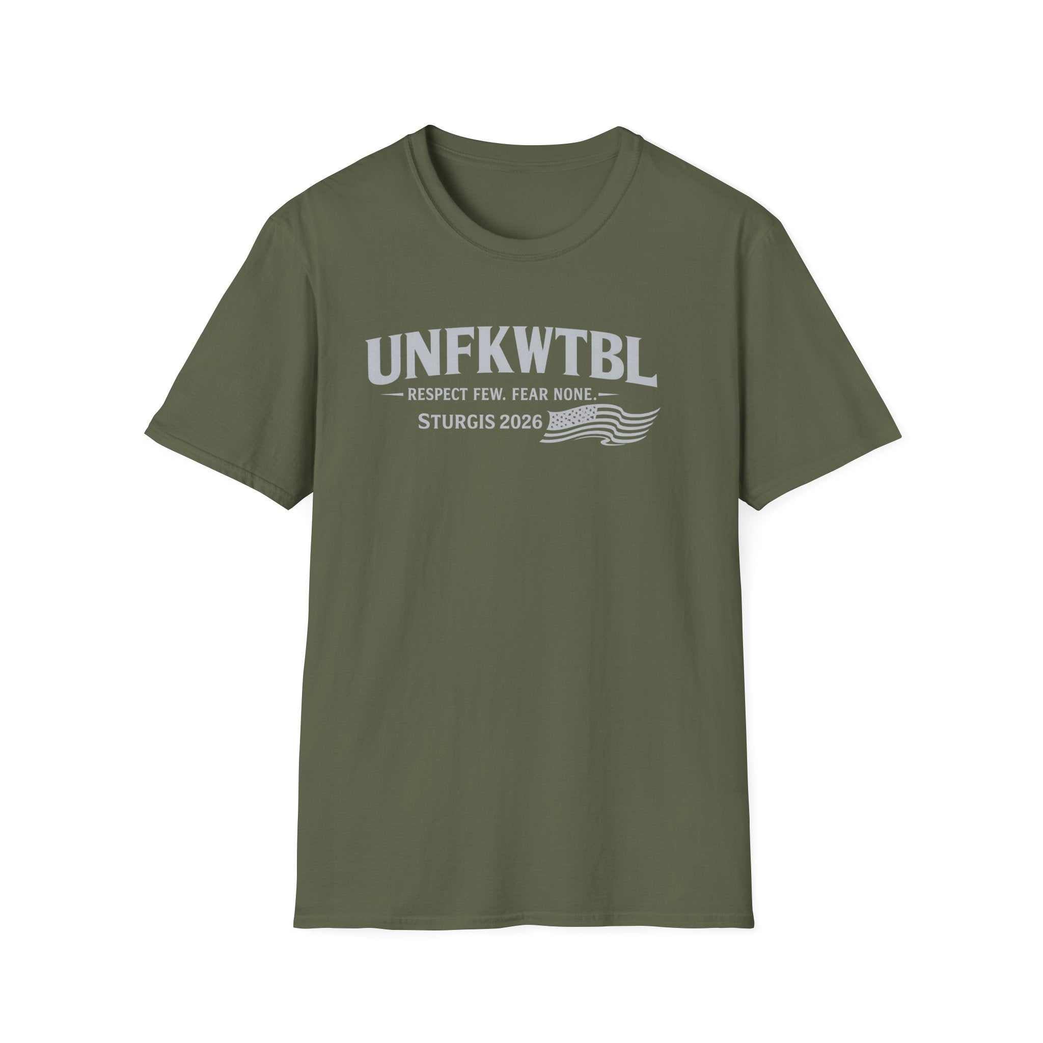 UNFKWTBL Sturgis 2026 T-Shirt — "Respect Few. Fear None." Biker Tee
