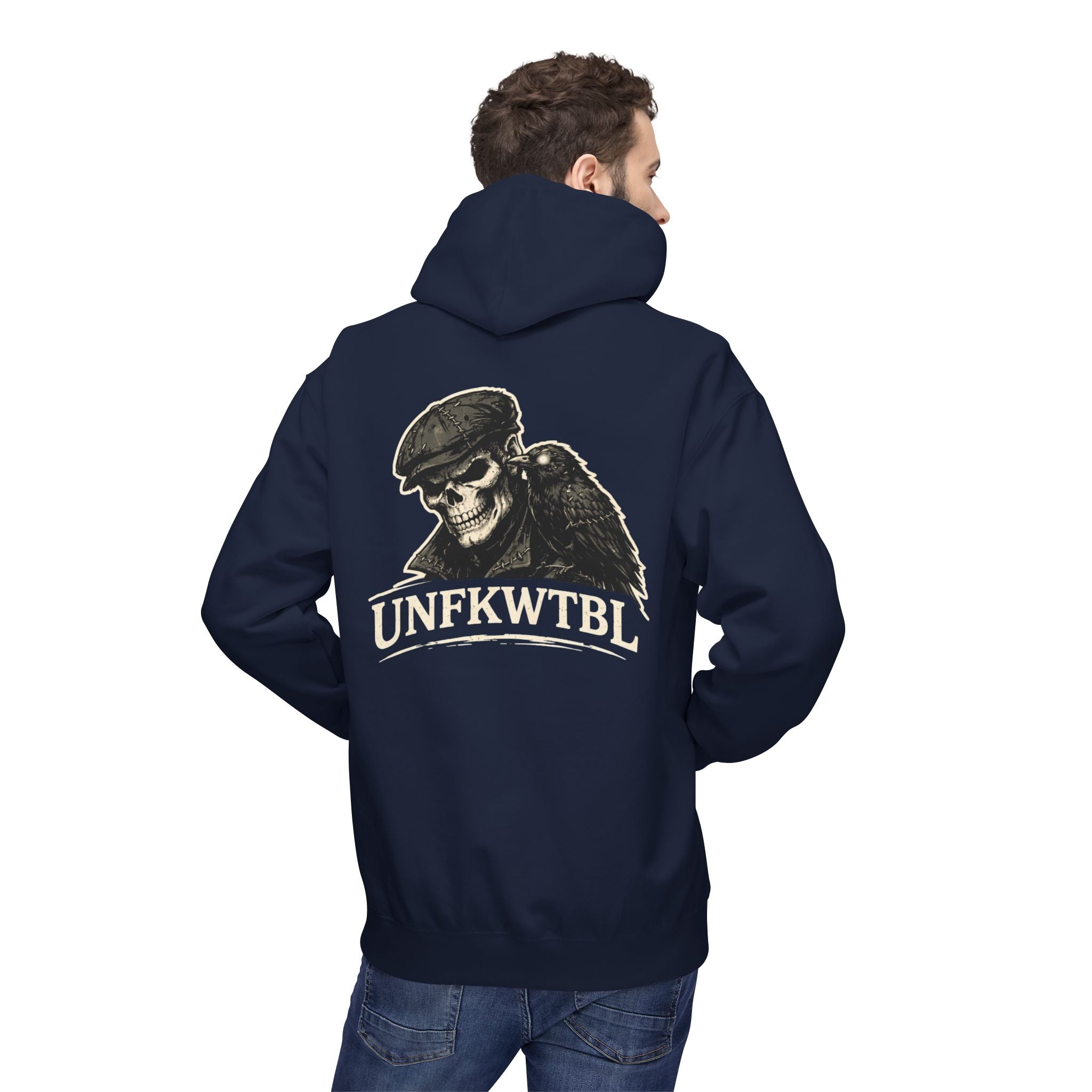 Skull & Raven "UNFKWTBL" Hoodie — Gothic Streetwear Pullover