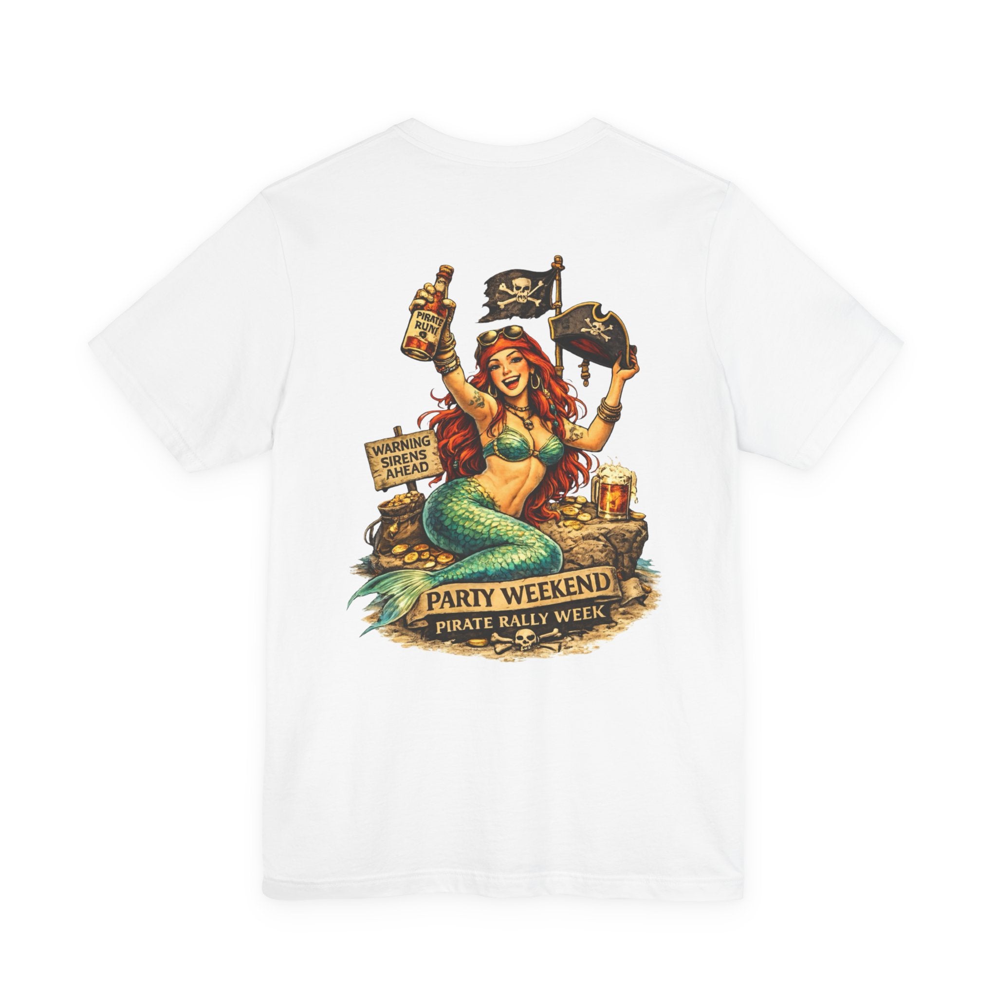 Pirate Mermaid Party Tee — “Party Weekend Pirate Rally Week” Graphic T-Shirt