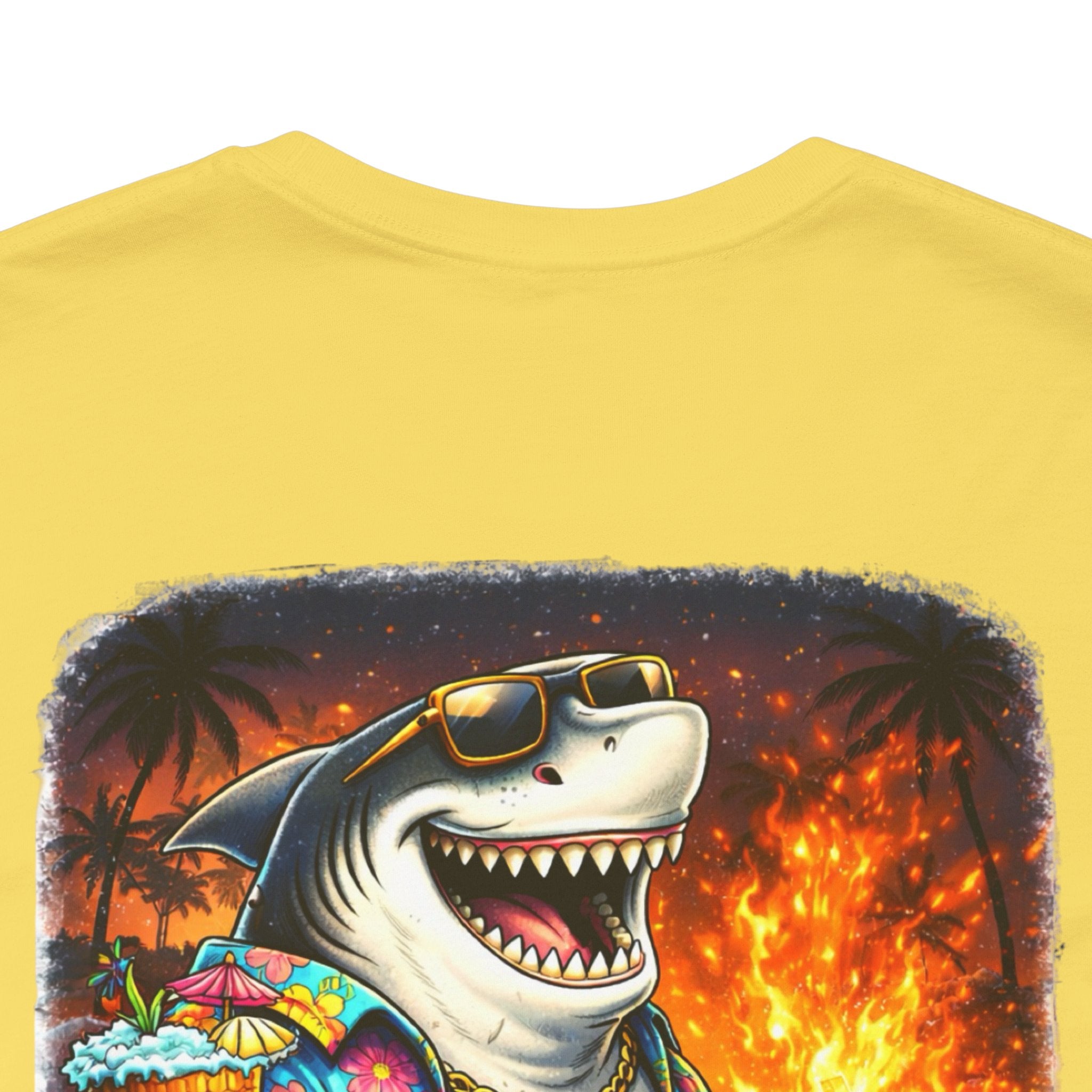 Shark Bonfire Tee — "Sharks Don’t Tan, We Toast" Graphic T-Shirt