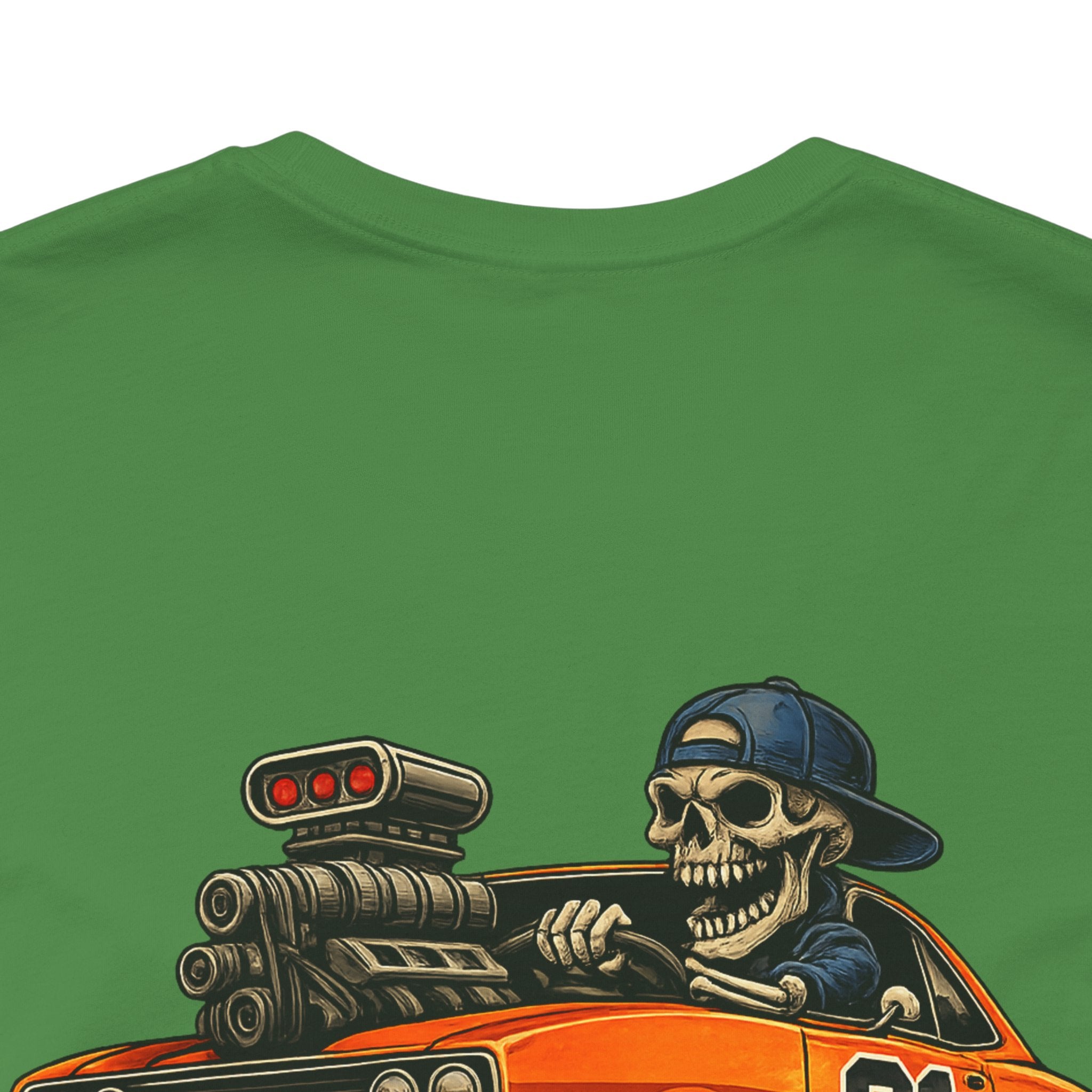 Muscle Car Skull Tee — "Built Different. Drive Hard." Graphic T-Shirt