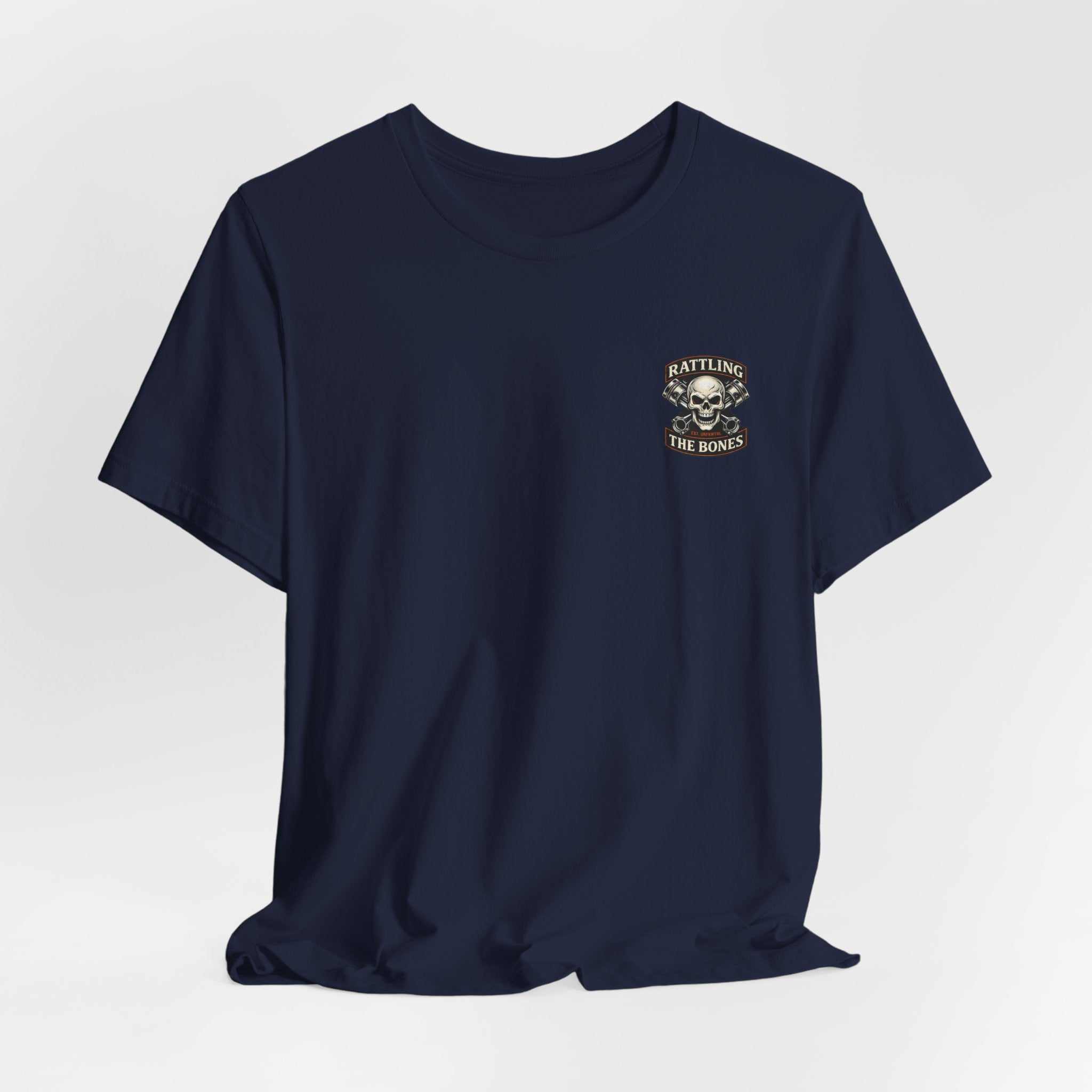 Motorcycle Skull Tee — "Loud Enough to Wake the Dead" Biker T-Shirt