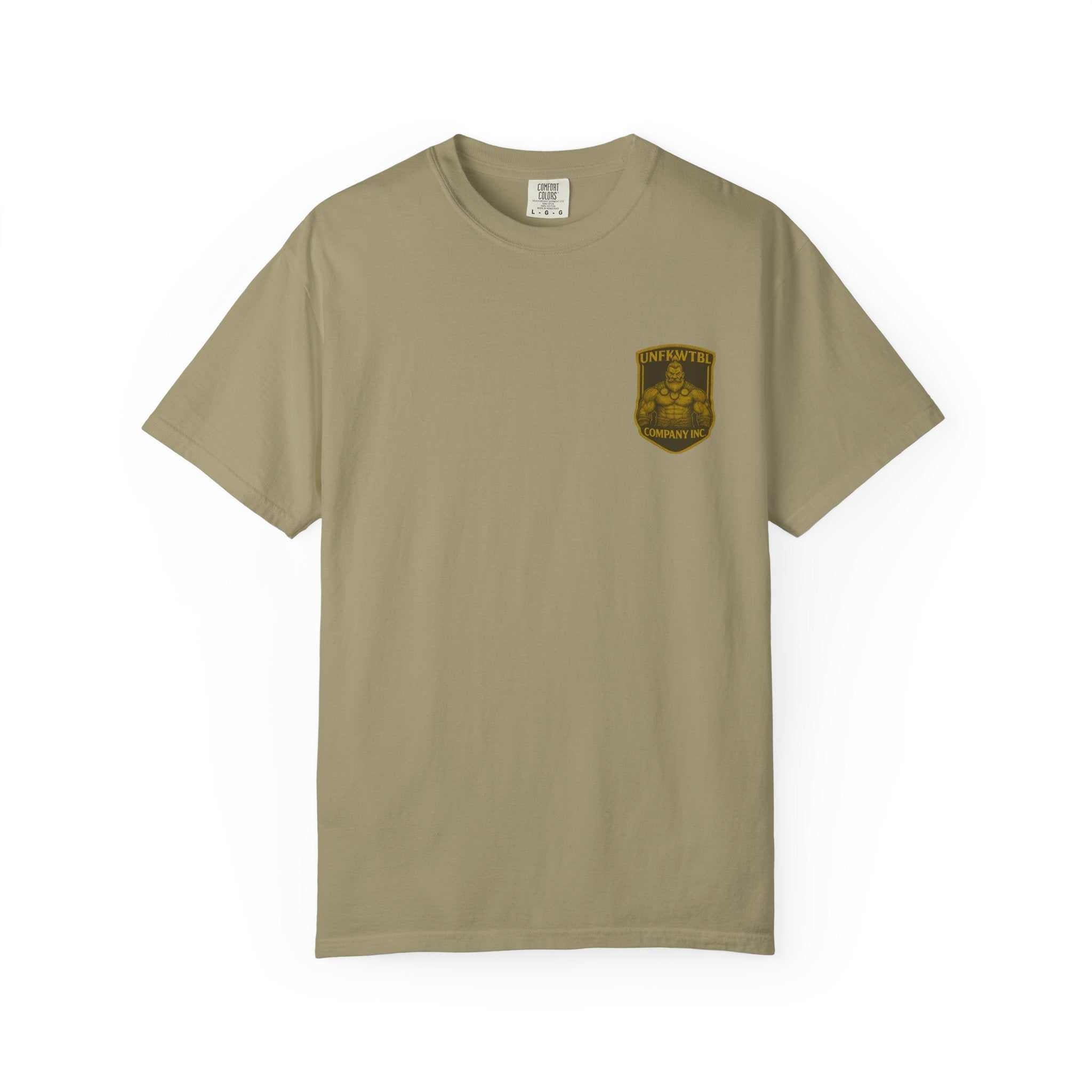Sentinels of Silence unisex beige T-shirt with small chest print, 100% cotton, casual style
