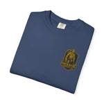 Epic Stormbearer unisex navy blue garment-dyed t-shirt with graphic logo, casual gamer apparel