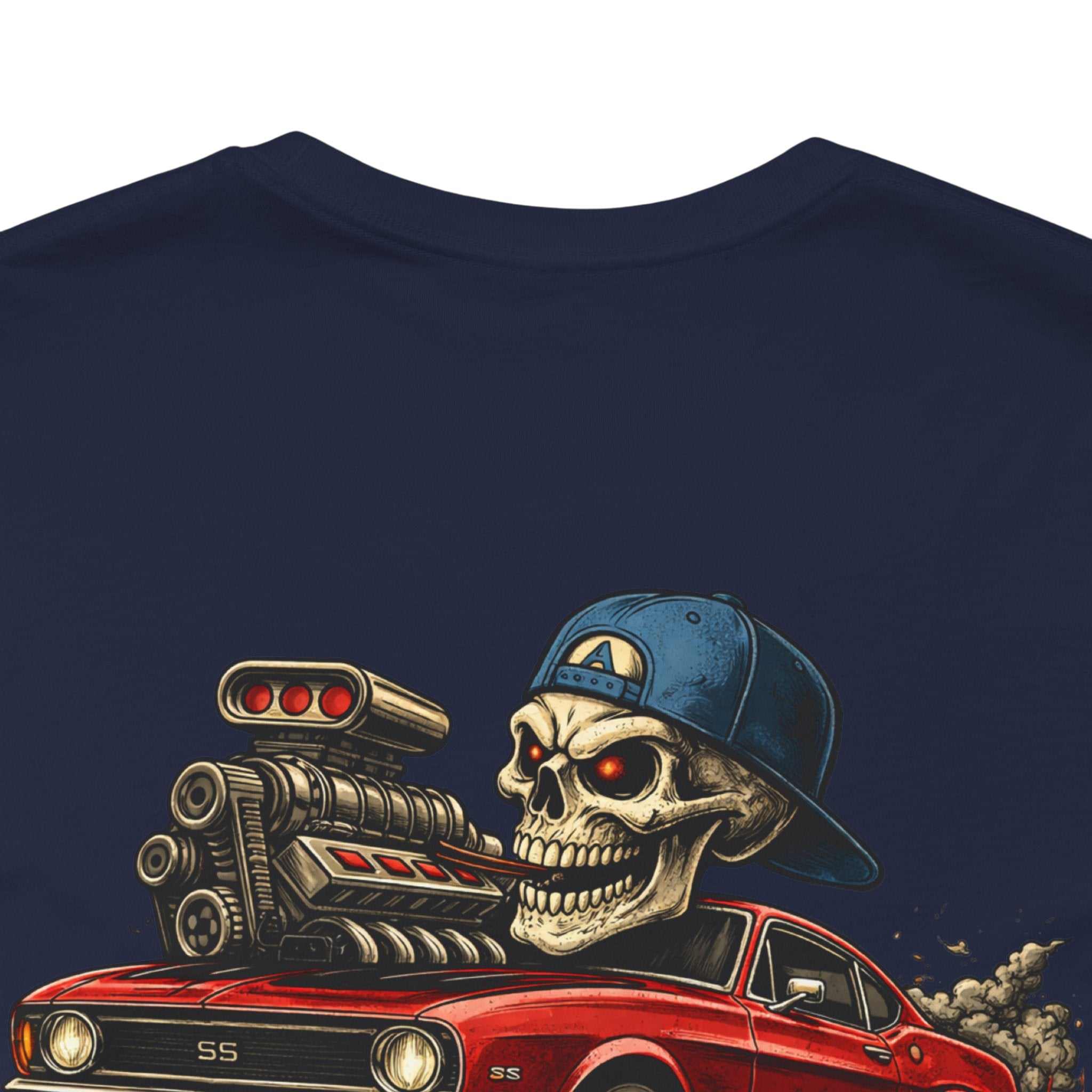 Full Throttle Till The End Tee — Skull Muscle Car Graphic T-Shirt