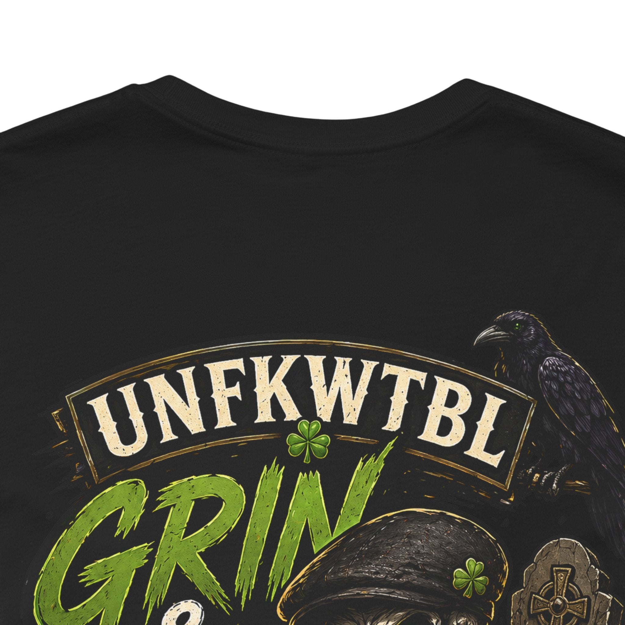 Grin & Bury It Skull Tee — Gothic Horror Graphic T-Shirt