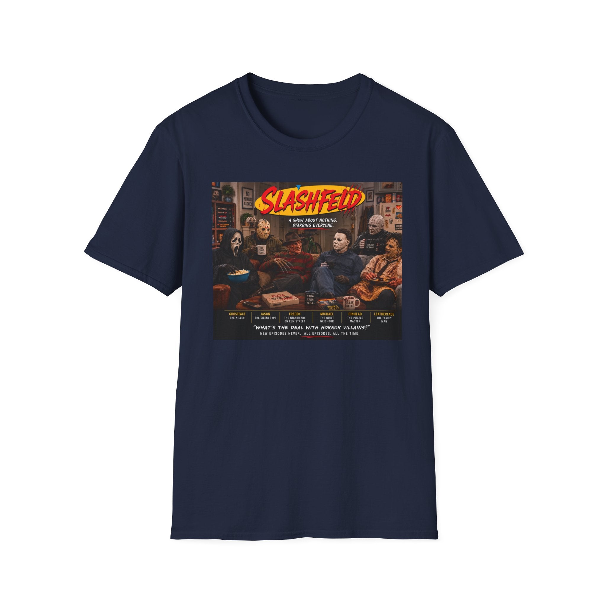 Slashfield T-Shirt — Horror Icons Movie Night Graphic Tee