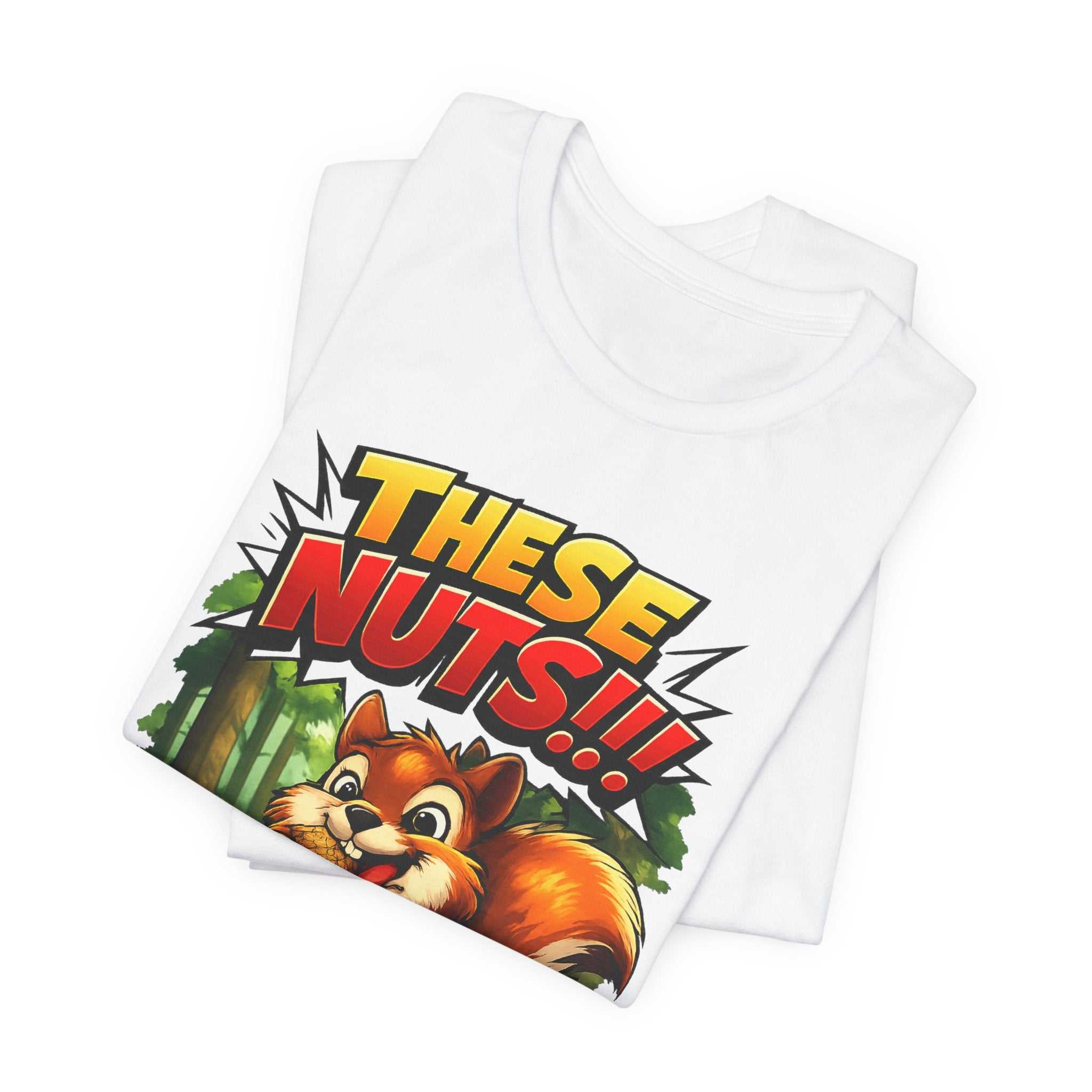 Graphic T-Shirt - Playful Squirrel Woodland Design for Casual Wear