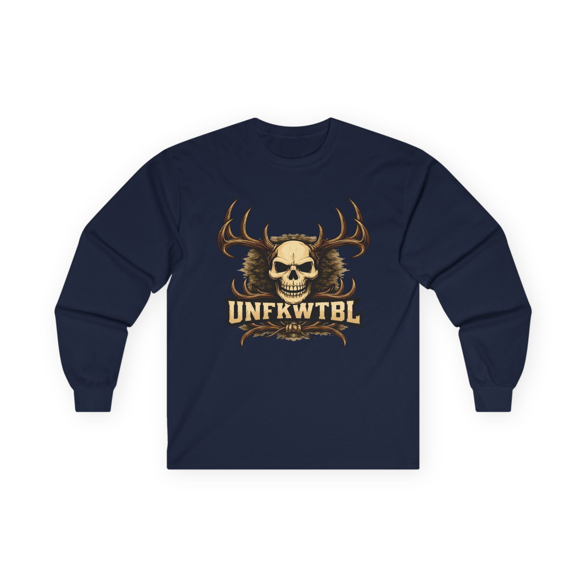 Skull & Antlers Long Sleeve Tee — UNFKWTBL Graphic
