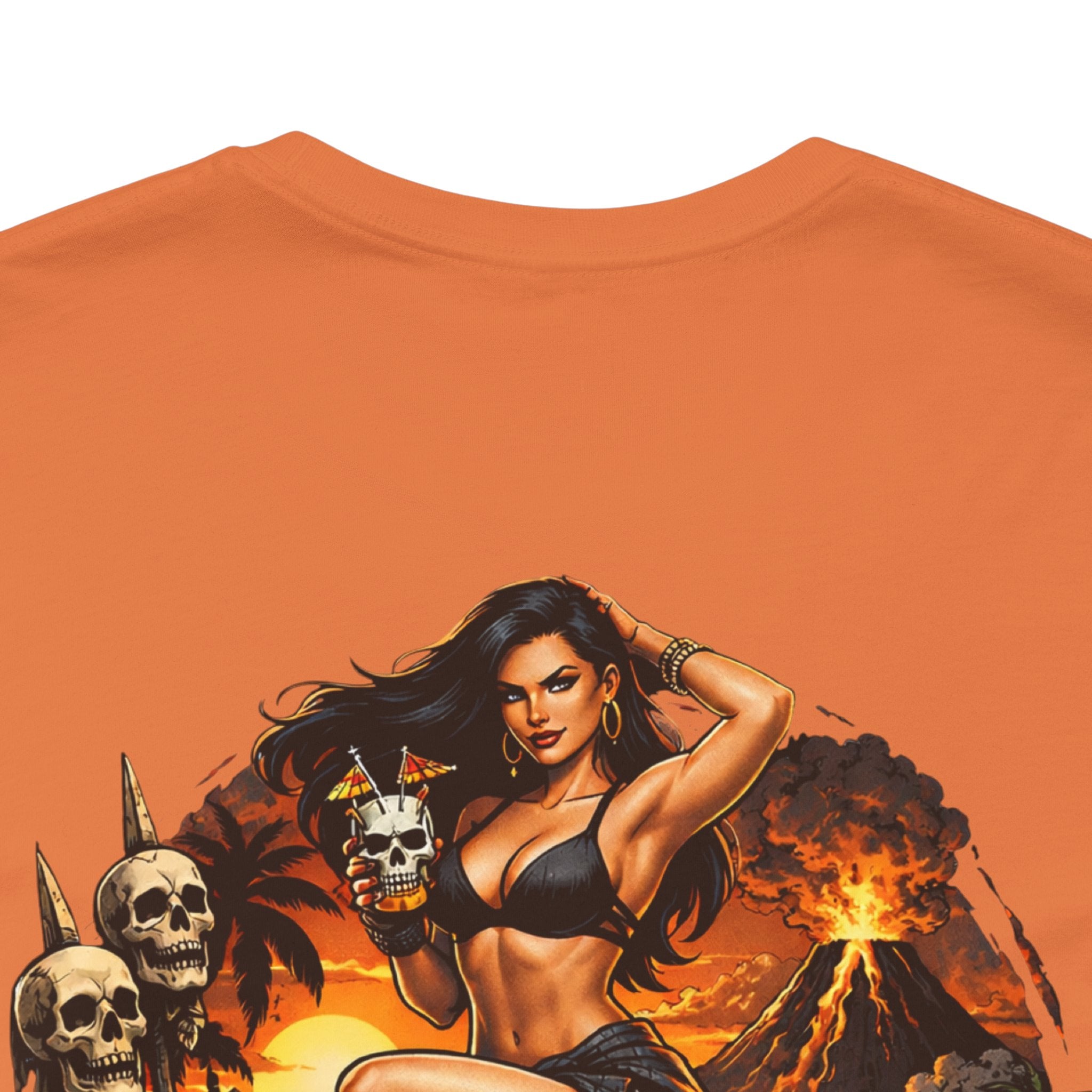 Paradise Has a Price T-Shirt — Tropical Pinup Skull Island Graphic Tee