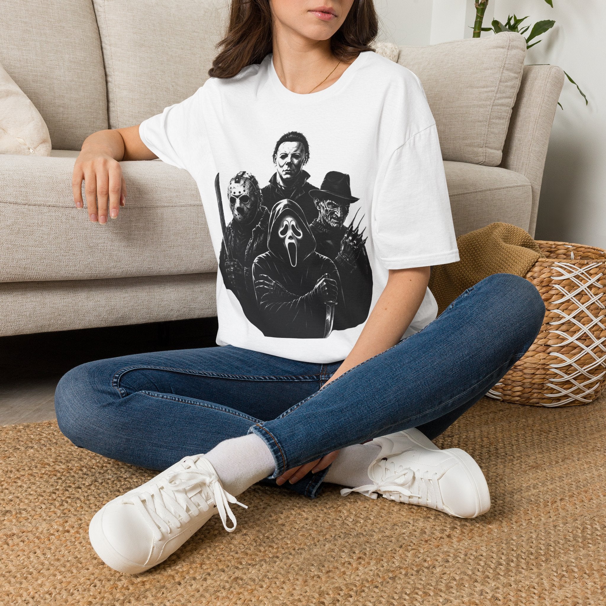 Horror Icons T-Shirt — Michael Myers, Jason, Freddy & Ghostface Graphic Tee