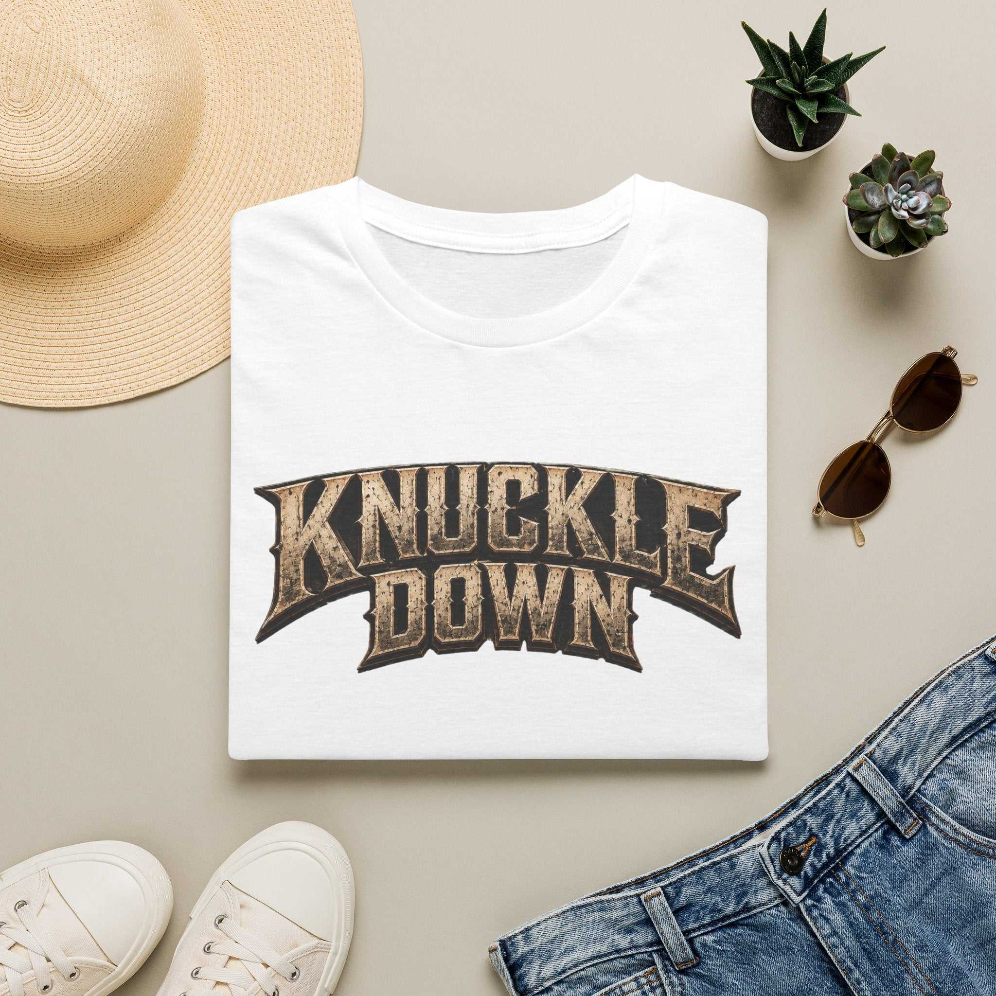 Knuckle Down Graphic T‑Shirt — Vintage Rugged Fighting Vibe