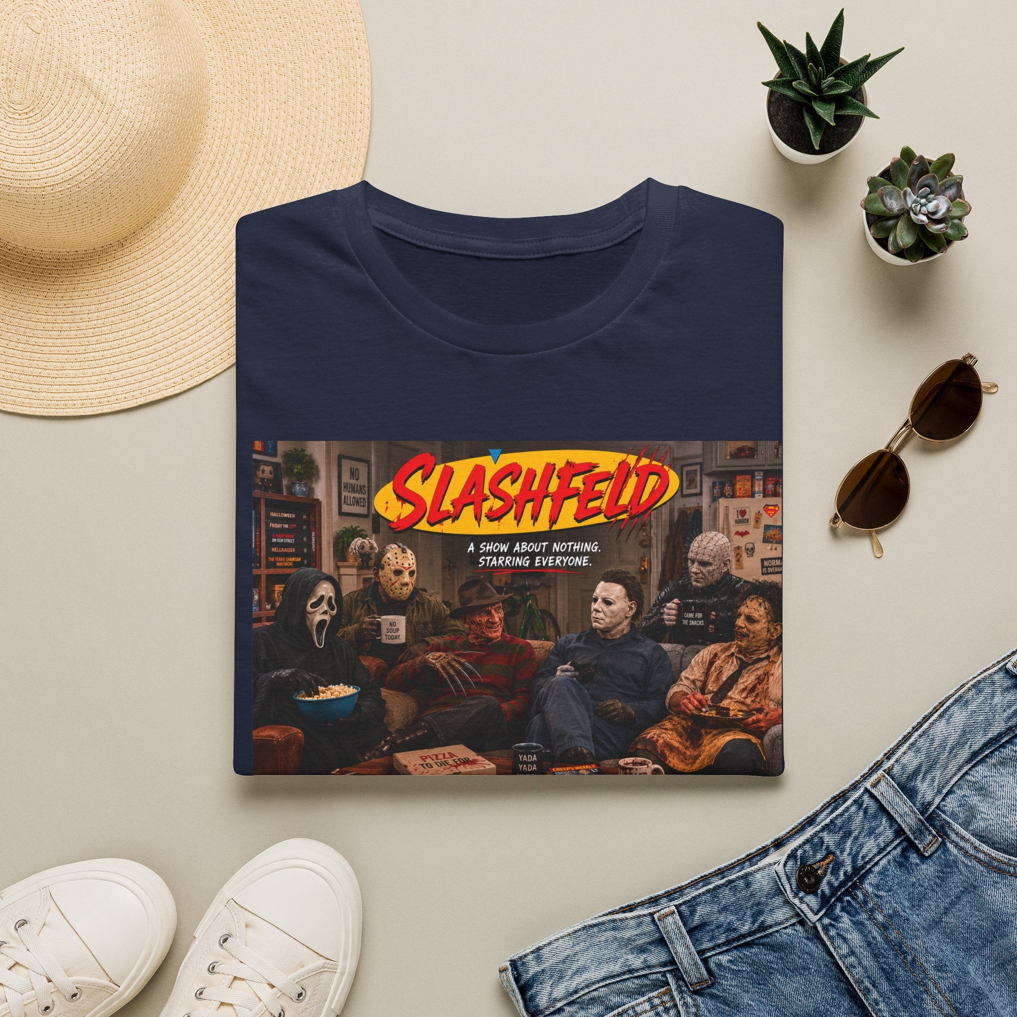 Slashfield T-Shirt — Horror Icons Movie Night Graphic Tee