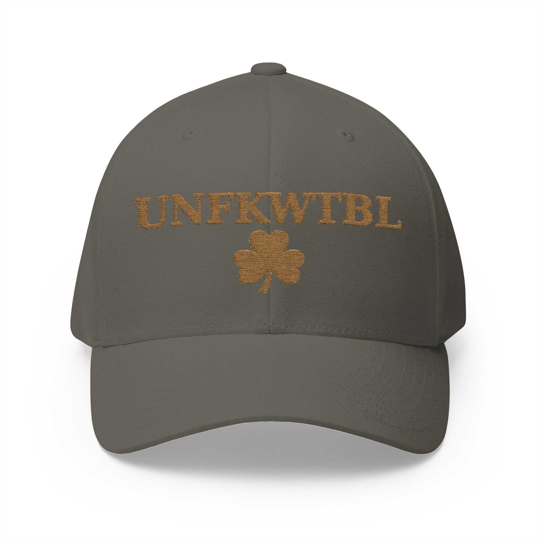 UNFKWTBL Embroidered Cap — Gold Shamrock Lucky Baseball Hat