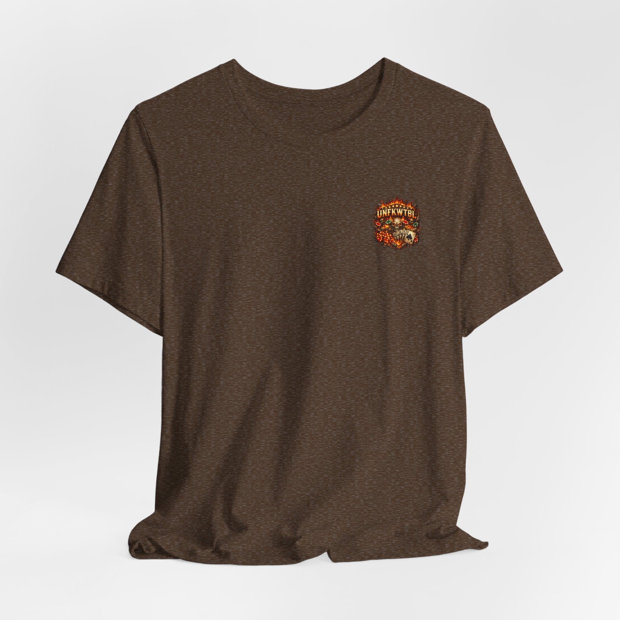 Devil Poker Tee — Fiery Demon Back Graphic T-Shirt