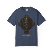 UNFKWTBL Skull King with Celtic Cross Design Unisex T-shirt