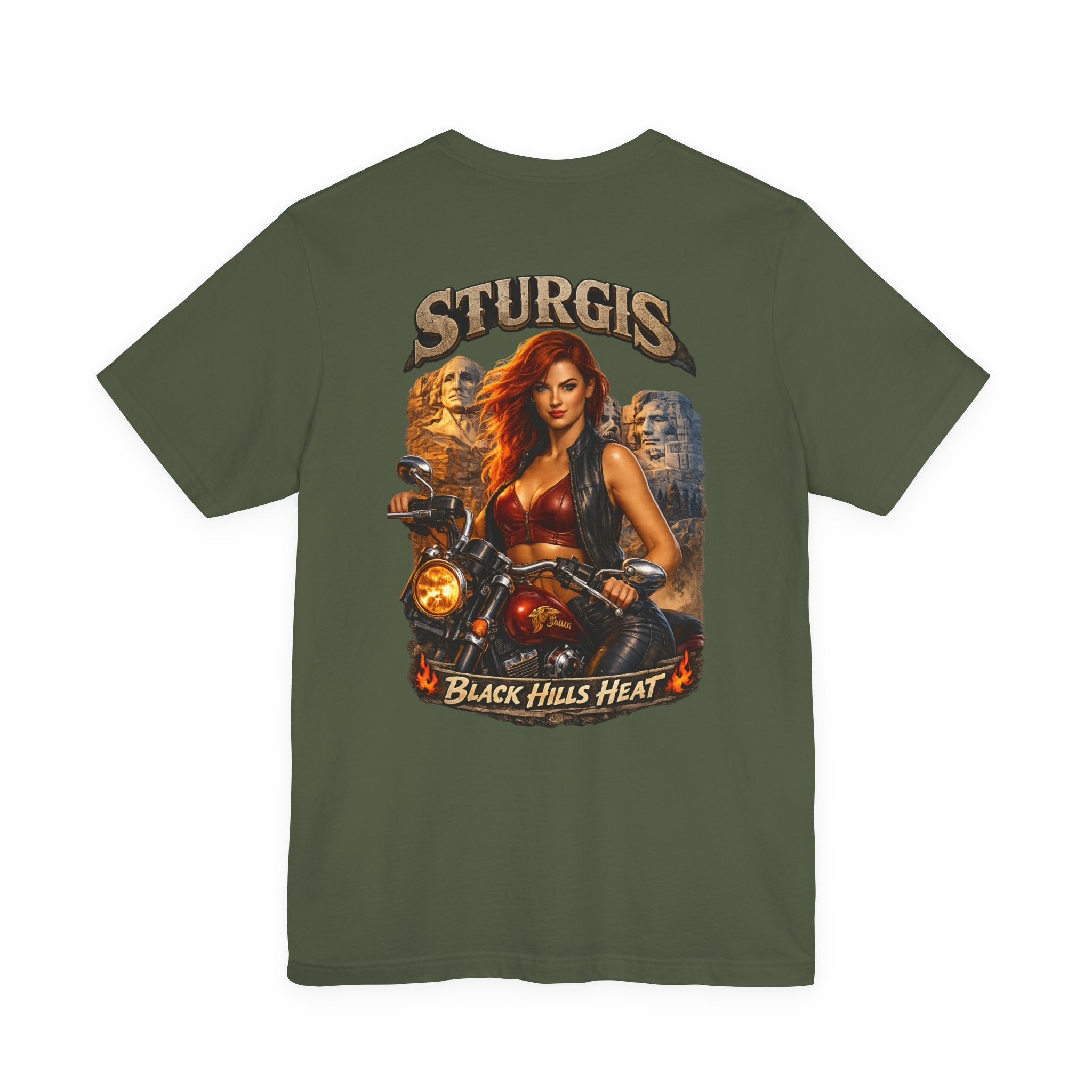 Sturgis Black Hills Heat Motorcycle Tee — Biker Girl Bike Rally T-Shirt