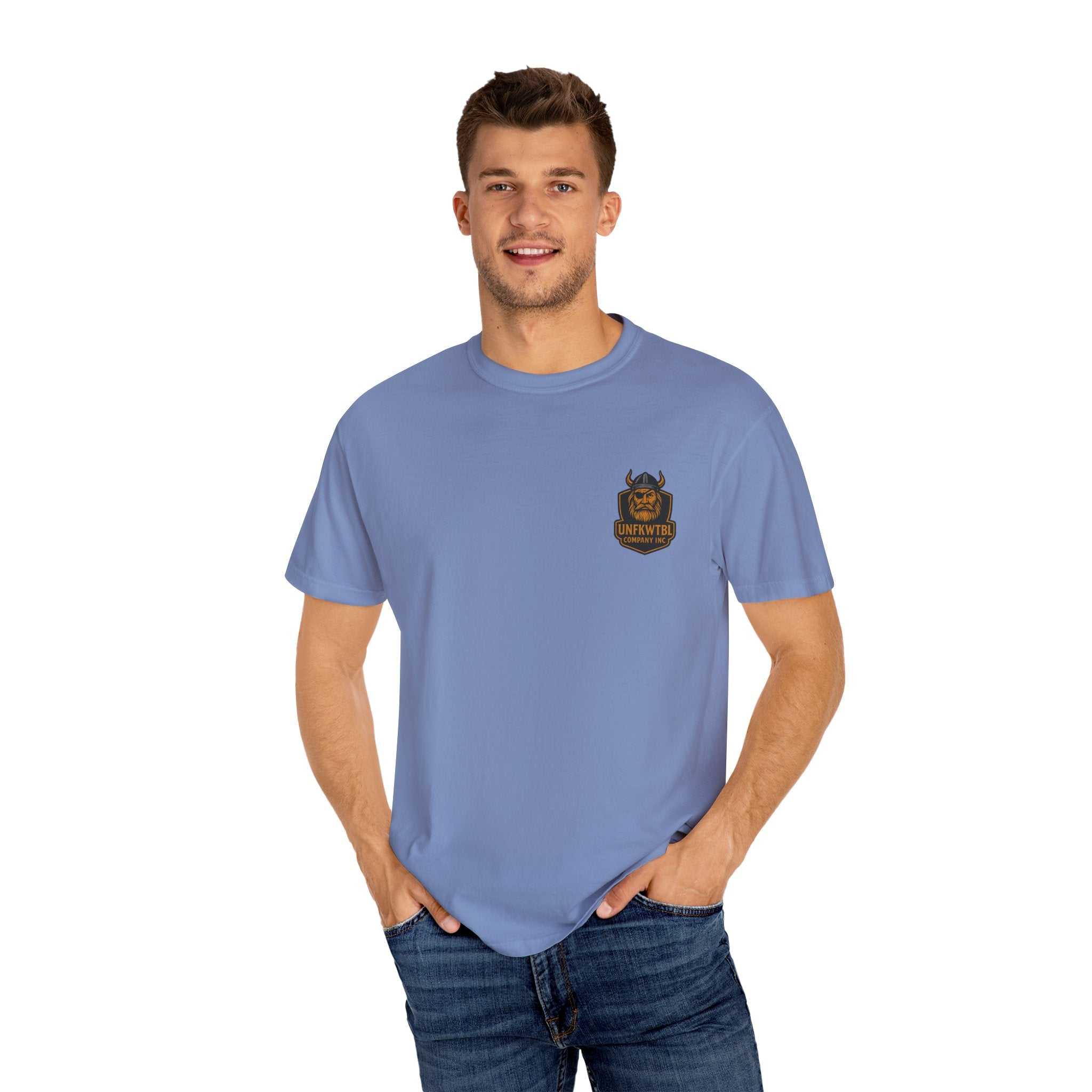Unisex garment-dyed t-shirt with Beast King vintage graphic, casual eco-friendly cotton tee for gamers and holiday gifts