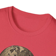 Atlas Strength Unisex softstyle t-shirt in red with bold graphic design and crew neckline