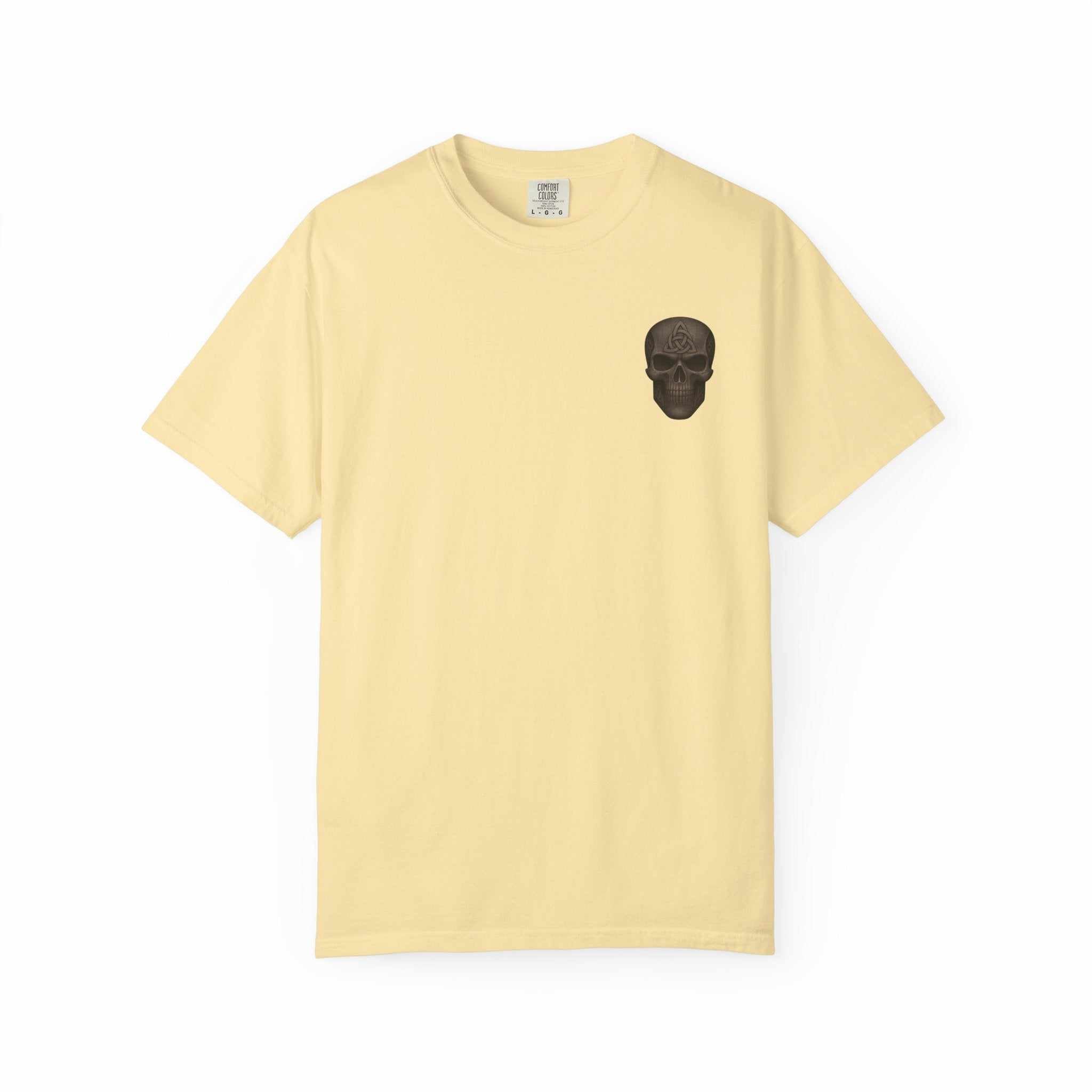 Unisex Spooky Pumpkin Punch T-Shirt with vintage skull graphic, 100% cotton Halloween tee, comfortable fall festival attire