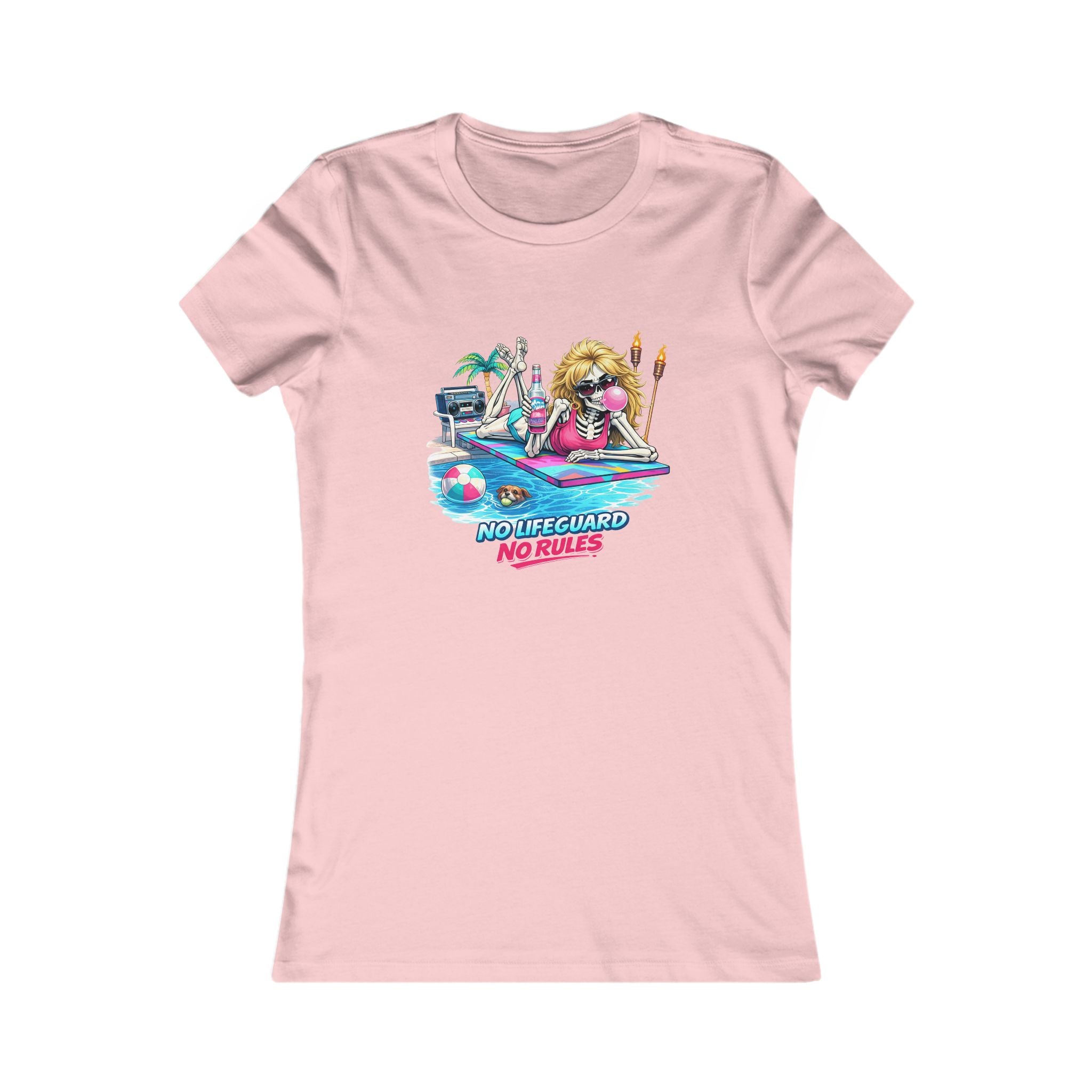No Lifeguard No Rules Women's Tee — Retro Beach Pool Graphic T‑Shirt
