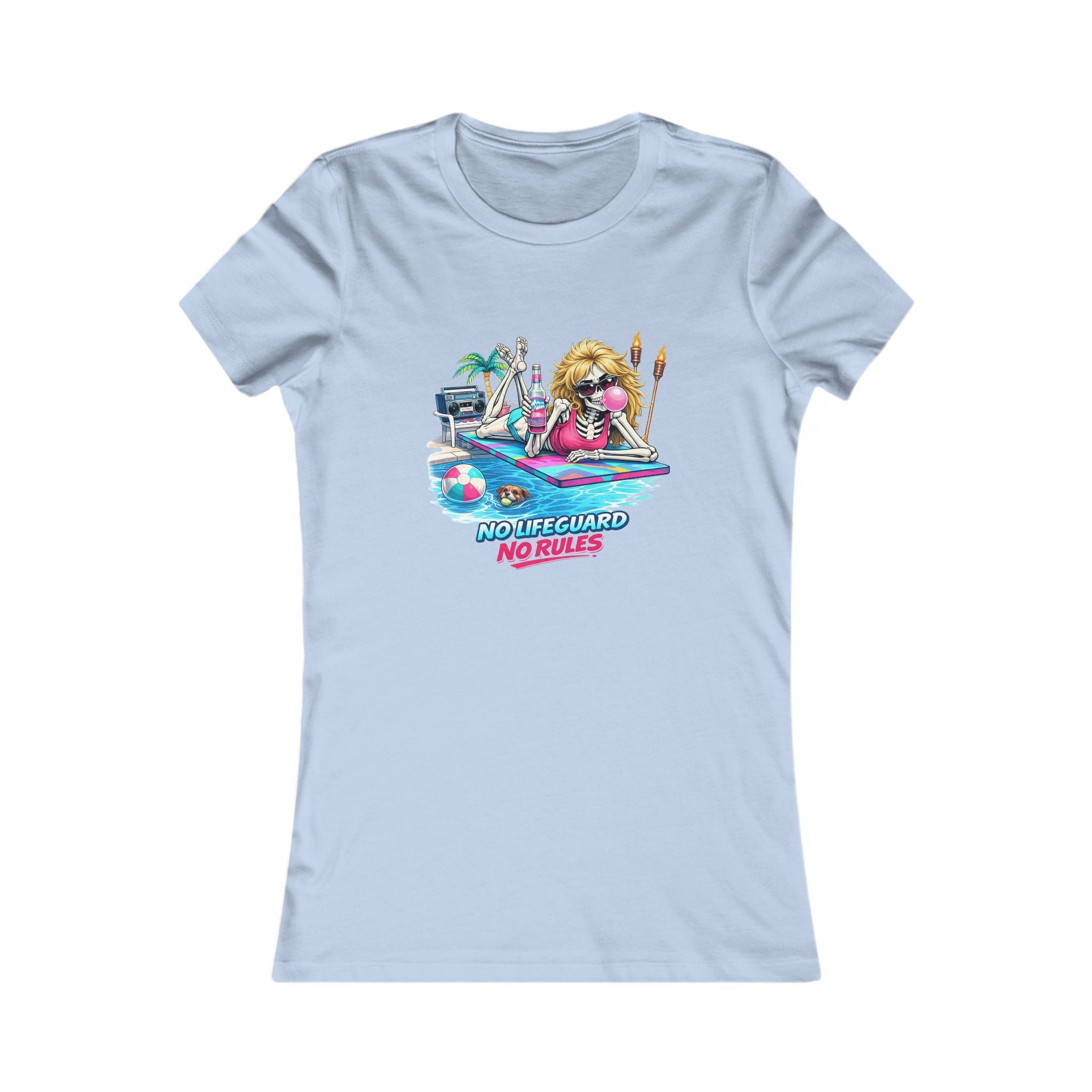 No Lifeguard No Rules Women's Tee — Retro Beach Pool Graphic T‑Shirt