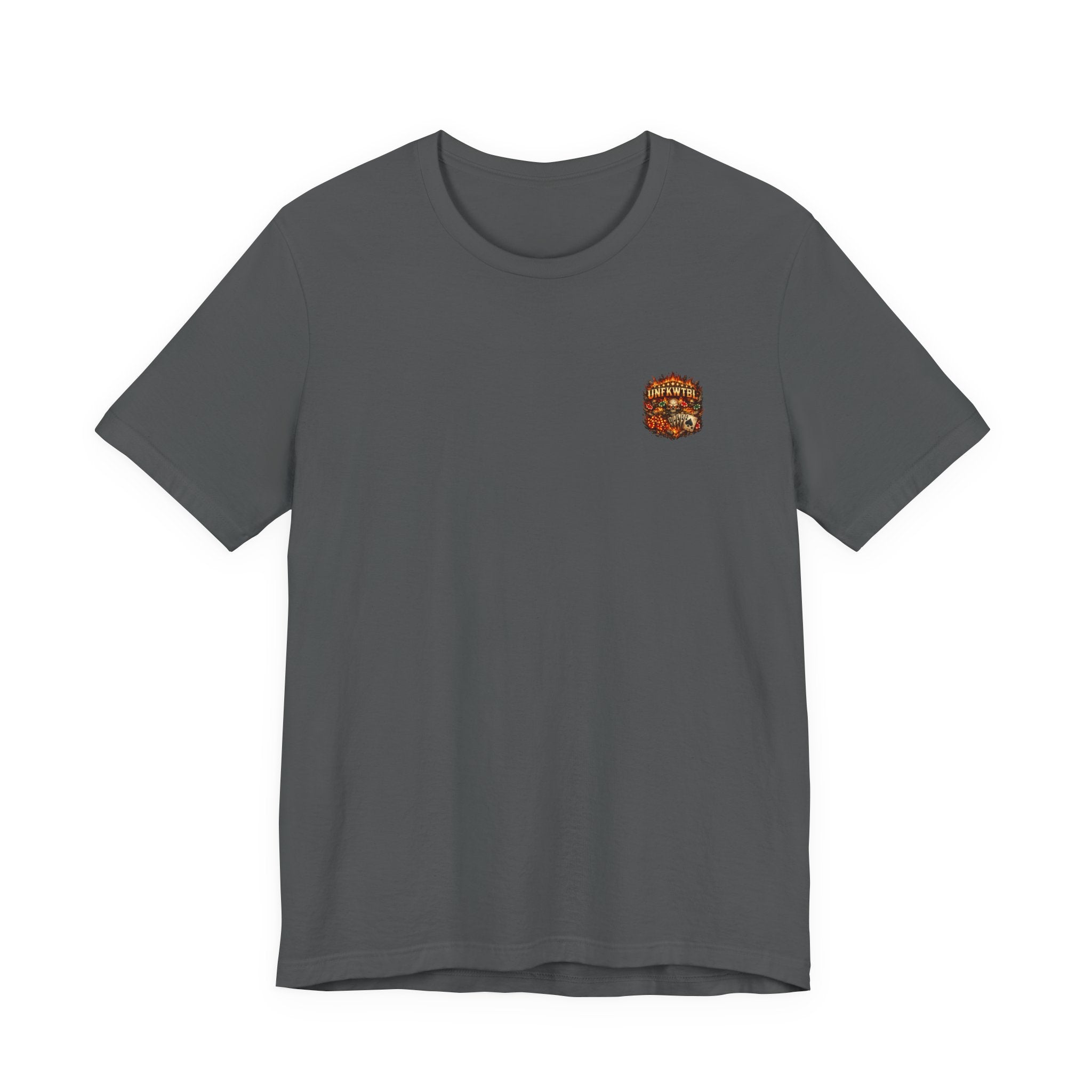 Fear No Luck Skull Graphic Tee — Bold Biker Poker T‑Shirt