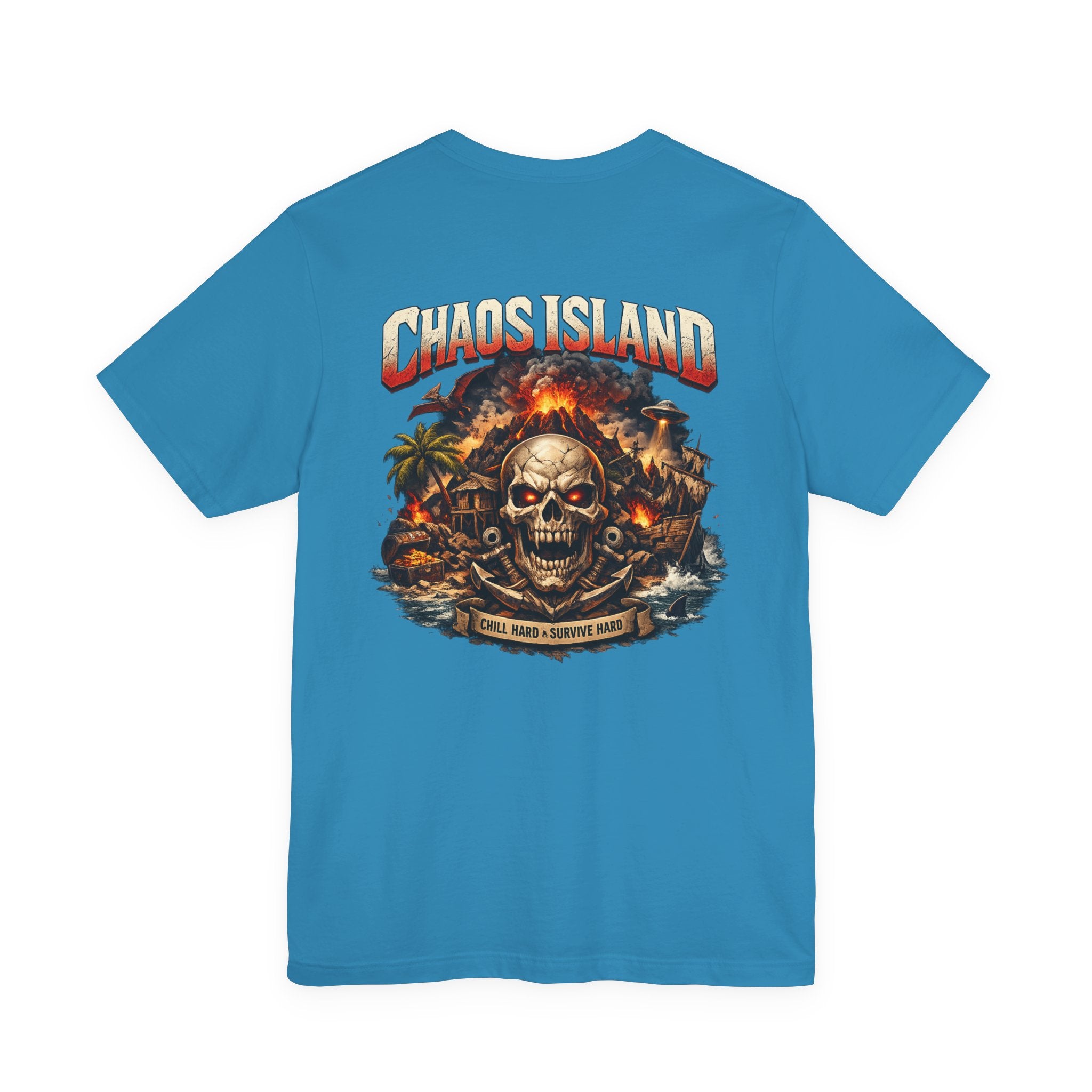 Chaos Island Skull T-Shirt — Tropical Pirate Graphic Tee