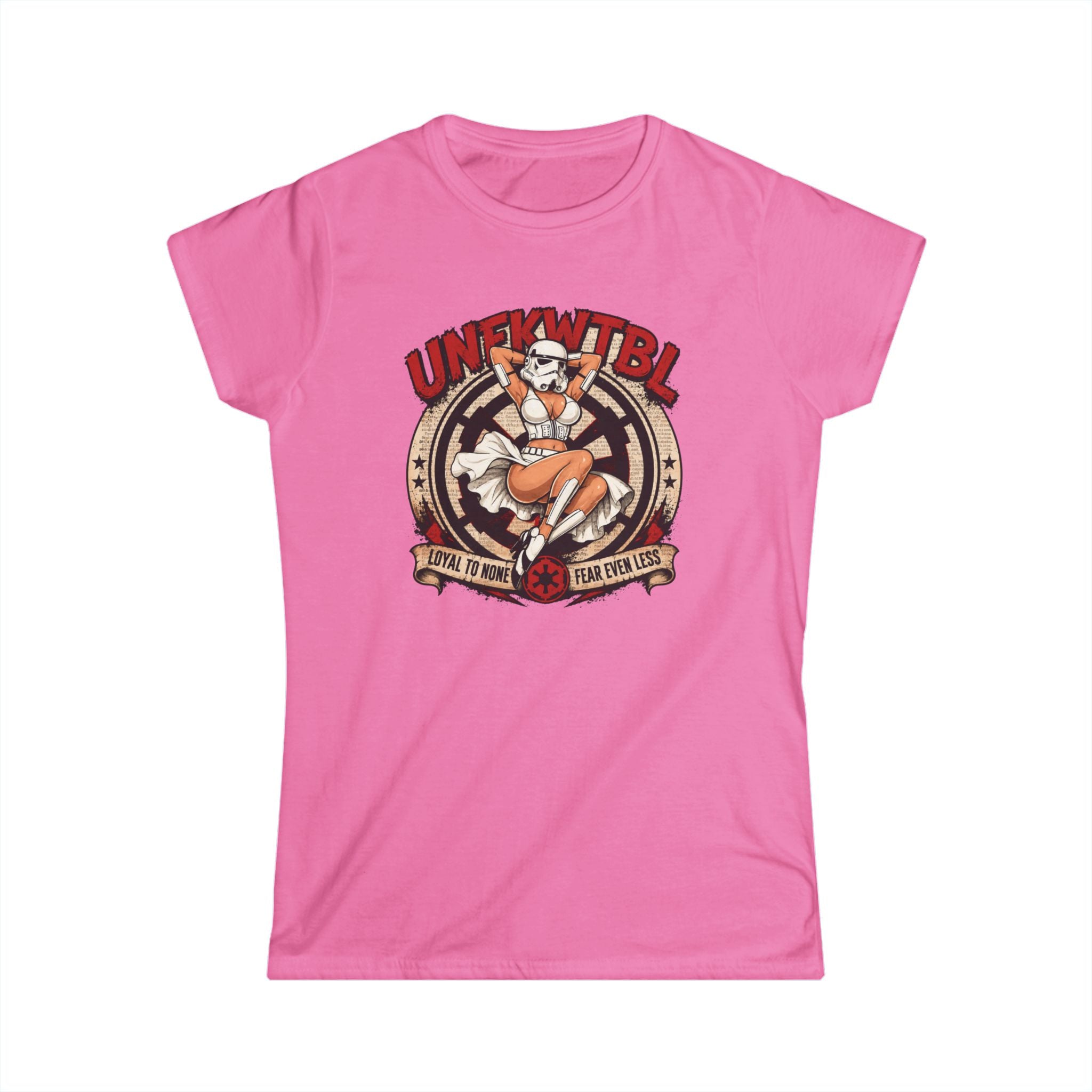 Women's Tee — "From a Galaxy Far Away" Retro Pinup Sci‑Fi Graphic Tee