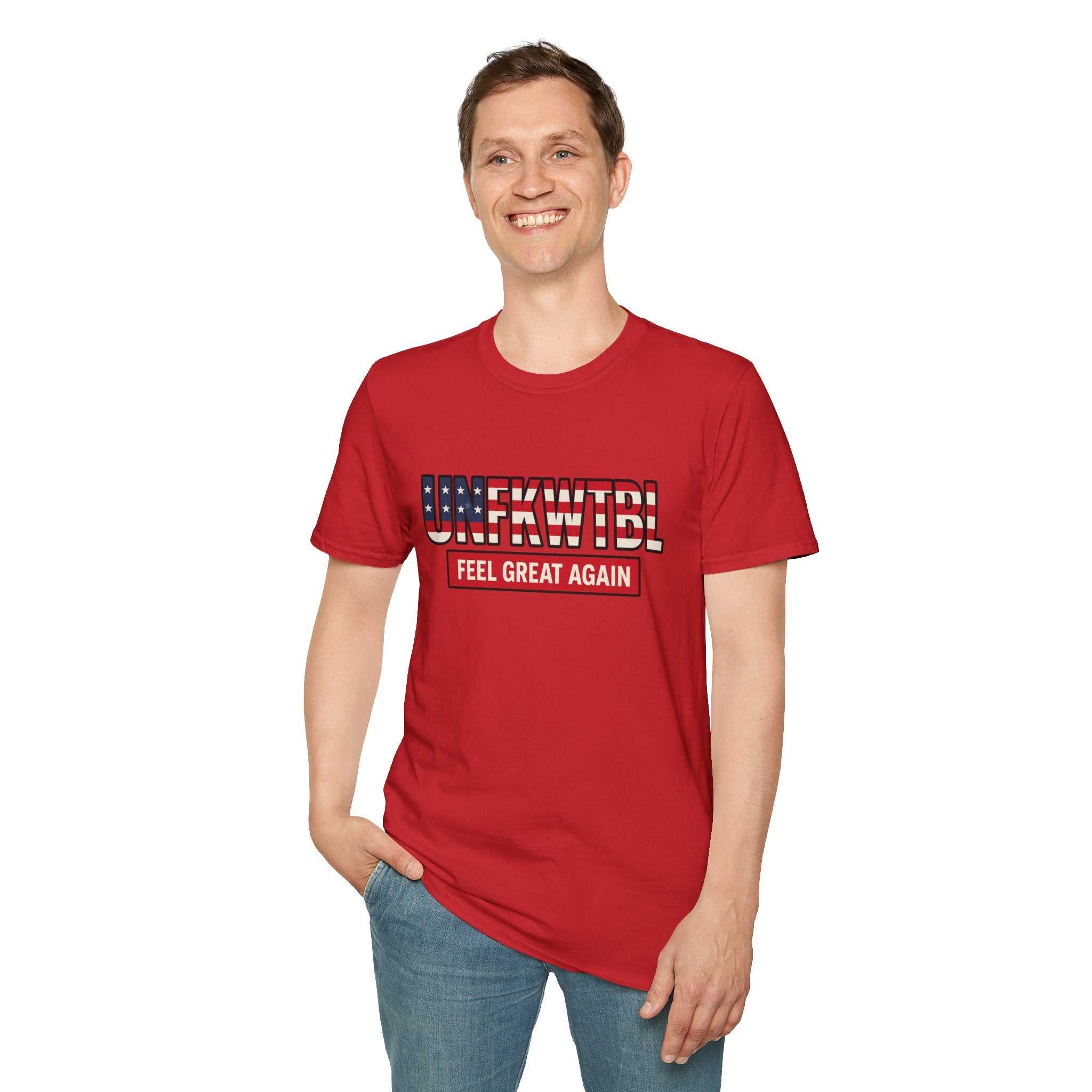 T-Shirt — "FEEL GREAT AGAIN" American Flag Graphic