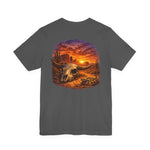 Skull Desert Sunset Tee — Western Bull Skull Graphic T-Shirt