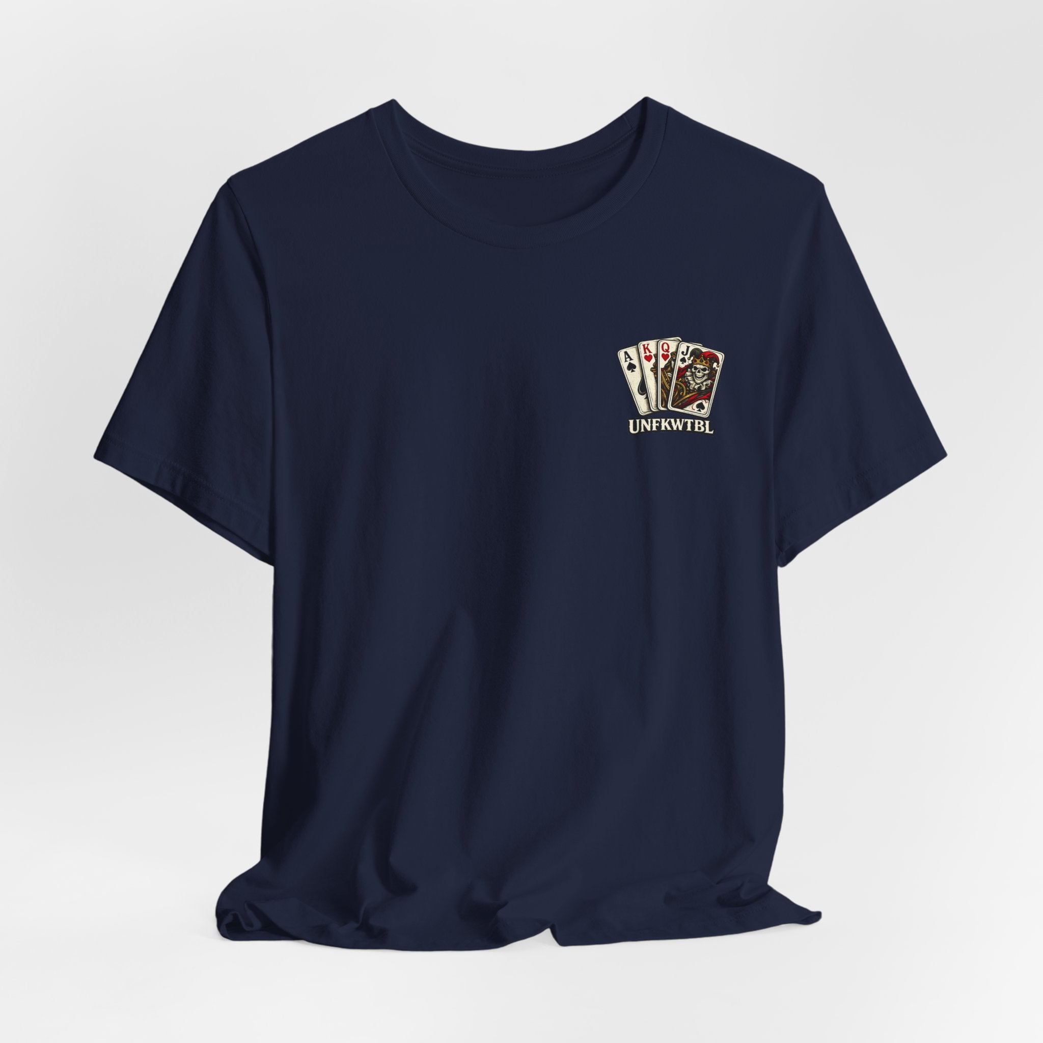 Play Dirty Win Everything Graphic Tee — Poker Skull Pinup T-Shirt