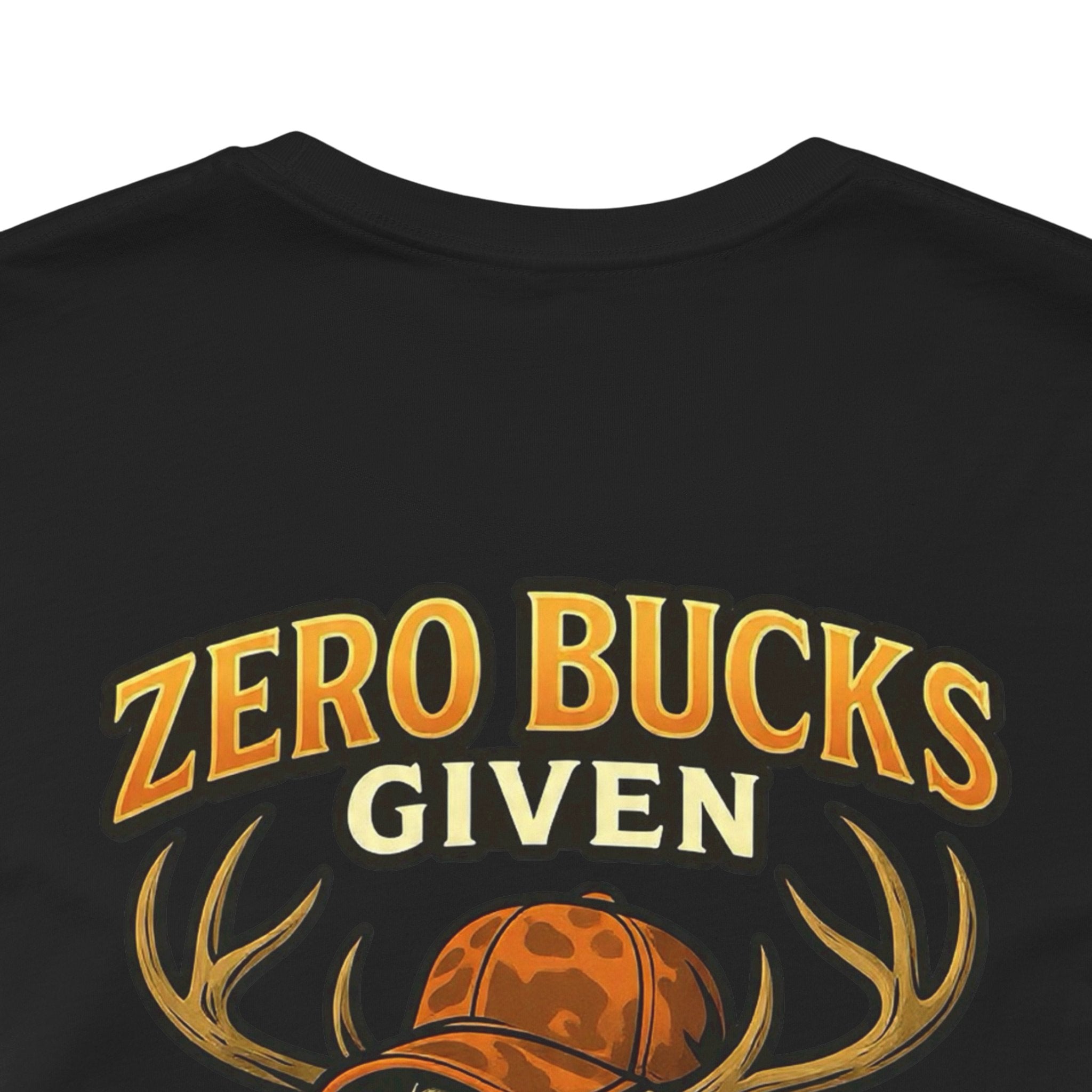Zero Bucks Given Skull Deer Graphic Tee