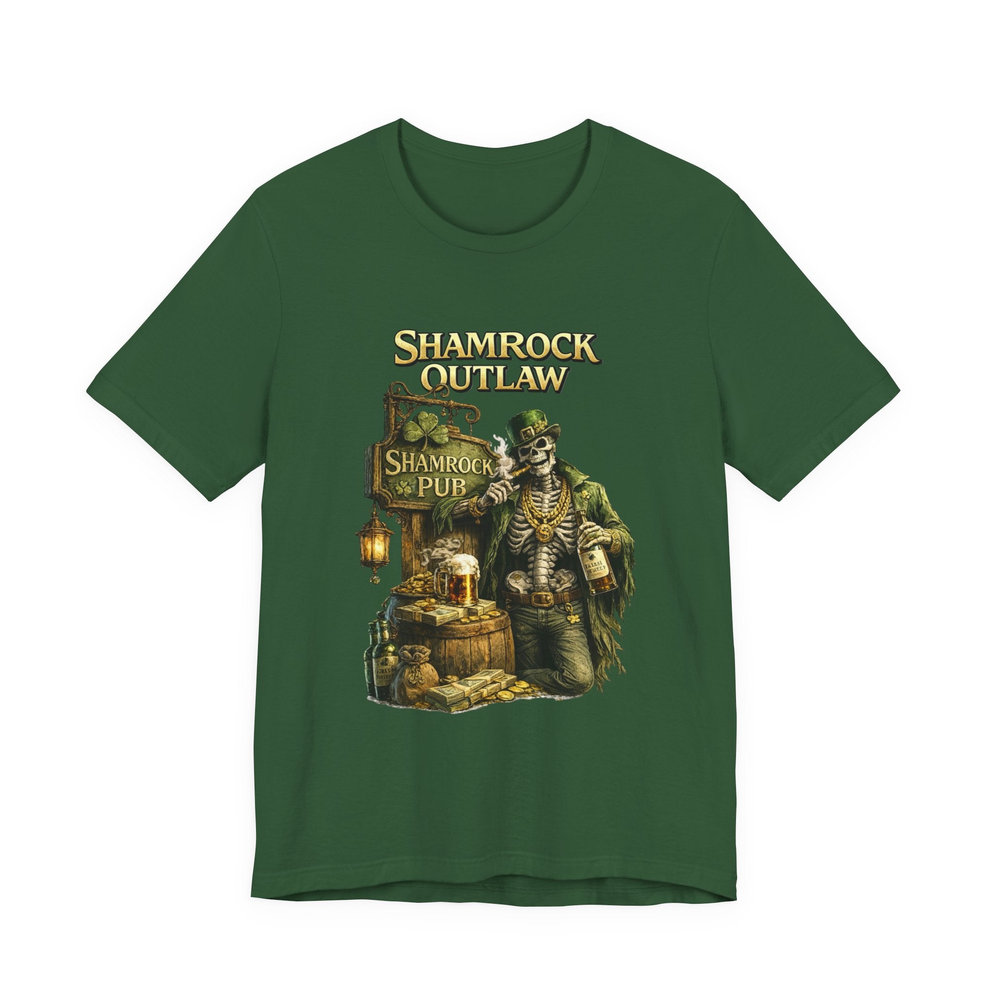 Shamrock Outlaw Tee — Vintage Irish Pub St. Patrick’s Day T‑Shirt