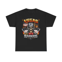 Vegas Raiders Skull Tee — Casino Poker Helmet Design