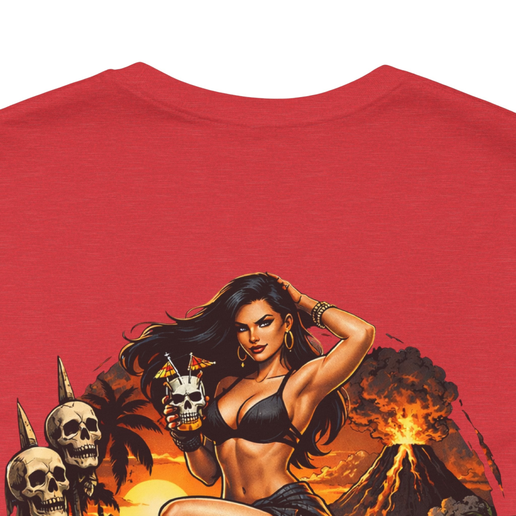 Paradise Has a Price T-Shirt — Tropical Pinup Skull Island Graphic Tee