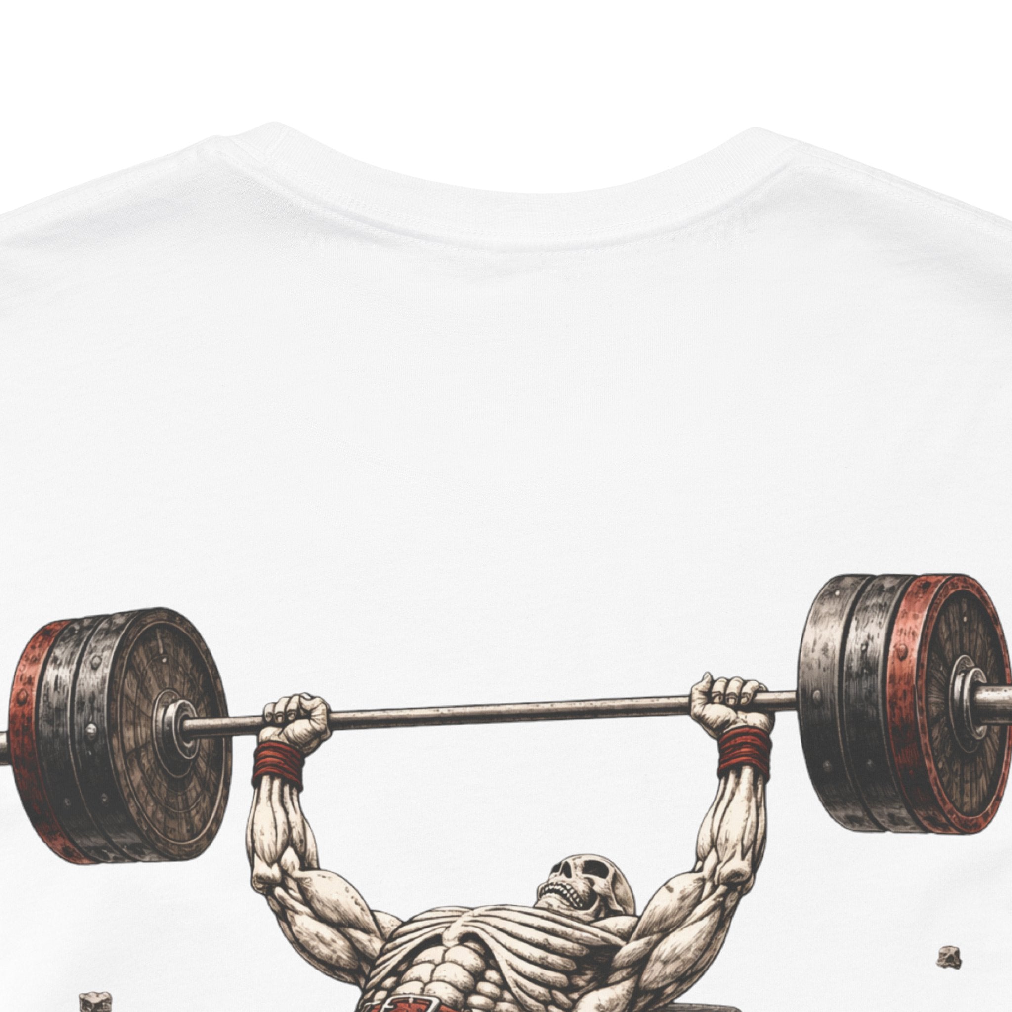 Weightlifting Tee — Vintage Bench Press Skull Design (UNFKWTBL)