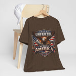 We Build America T-Shirt — Patriotic Eagle Flag Graphic Tee (UNFKWTBL)