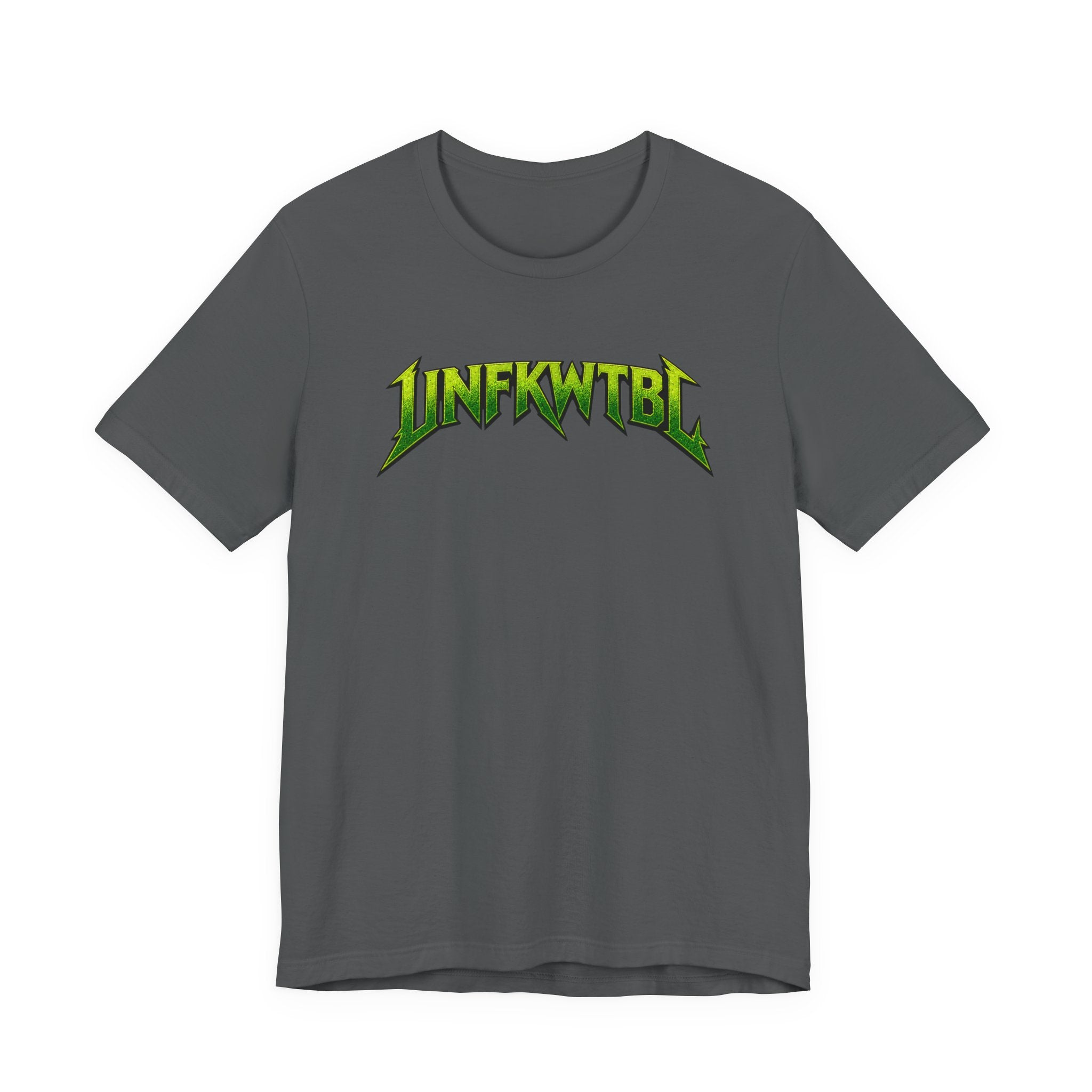 Reaper Graphic Tee — 'UNFKWTBL' Neon Green Heavy Metal Skull Shirt